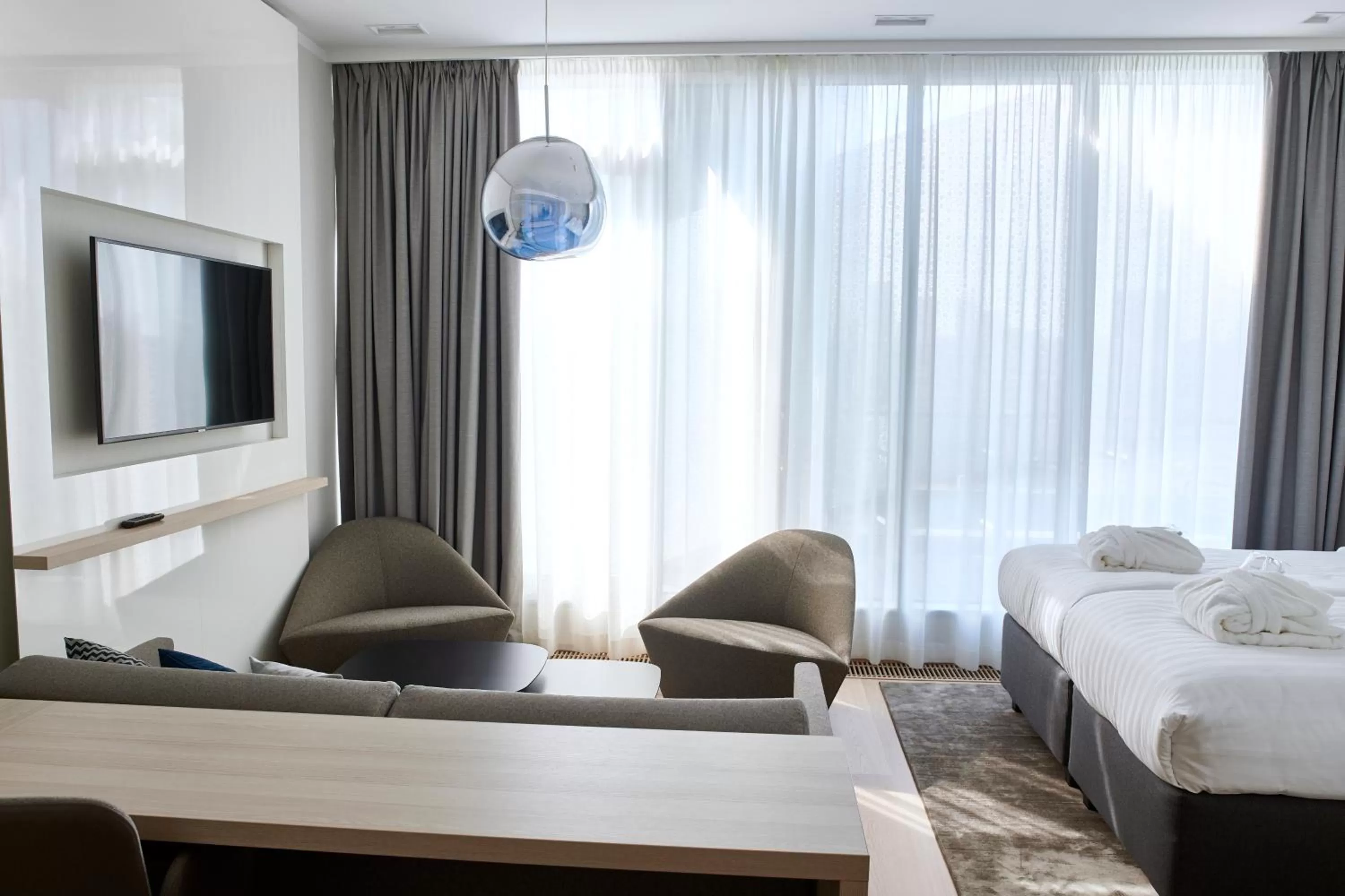 Living room, Bed in Tallink Spa & Conference Hotel