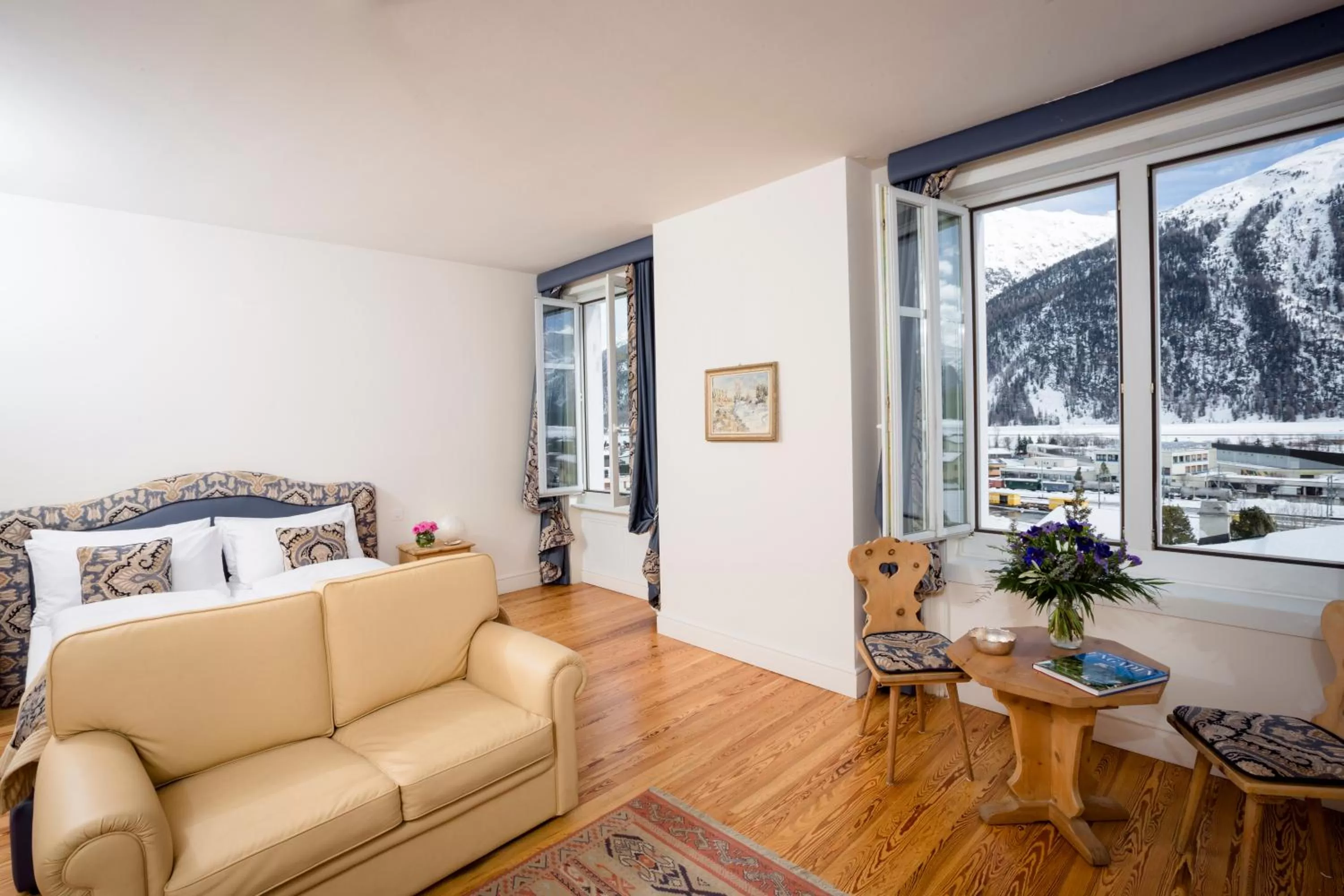 Seating area in Hotel Bernina 1865 by Kleos Group Collection