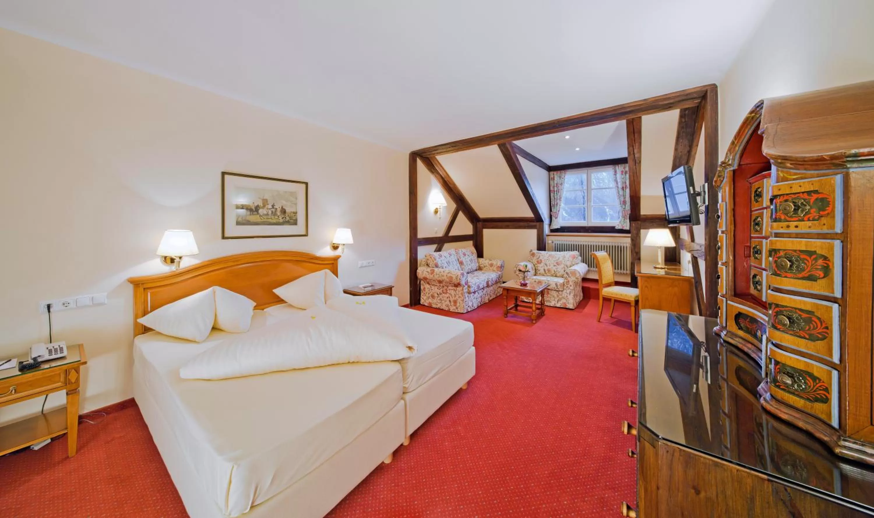 Bed in Vergeiner's Hotel Traube