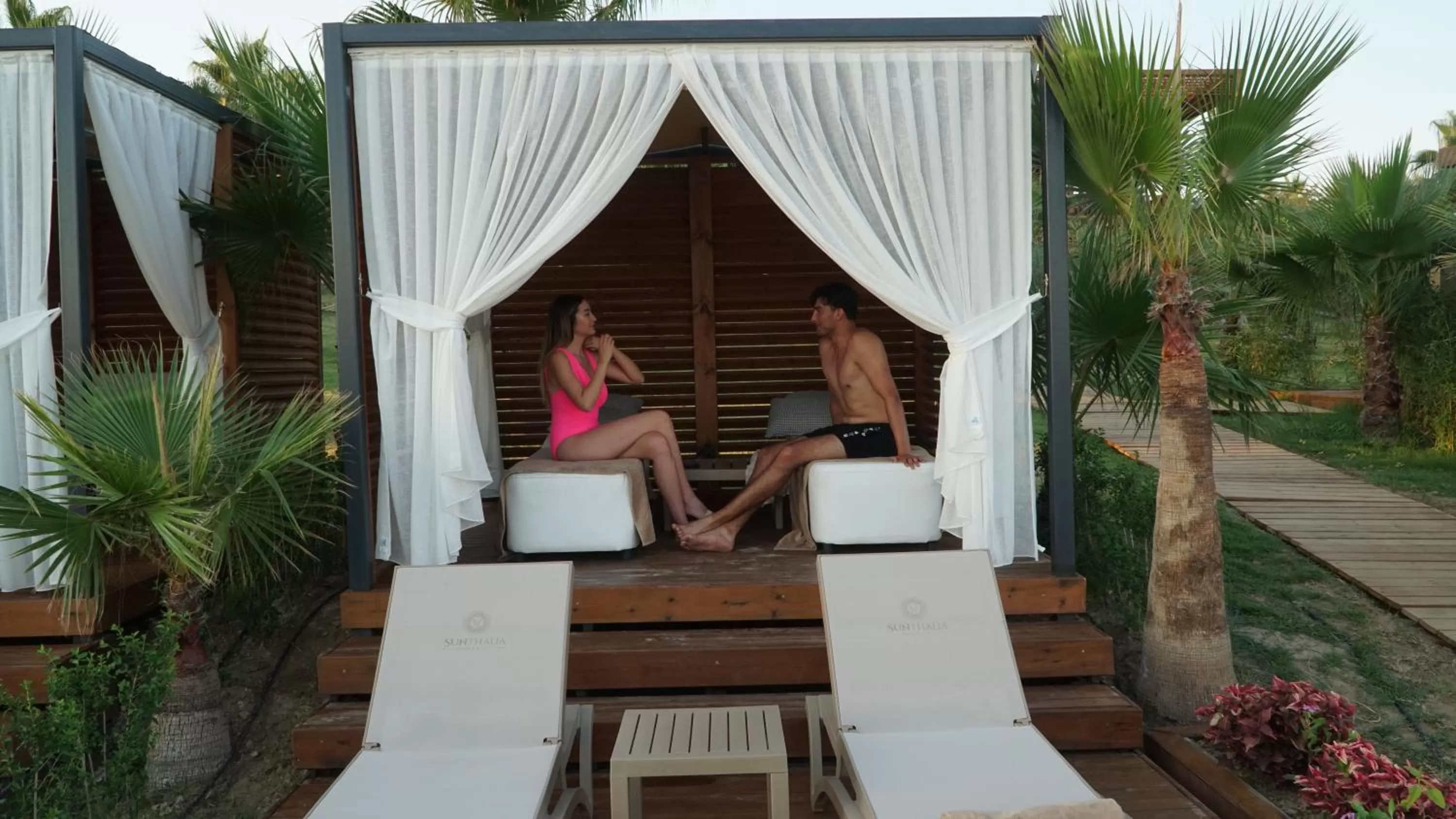 Patio in Sunthalia Hotels & Resorts Ultra All Inclusive Adults Only Party Hotel