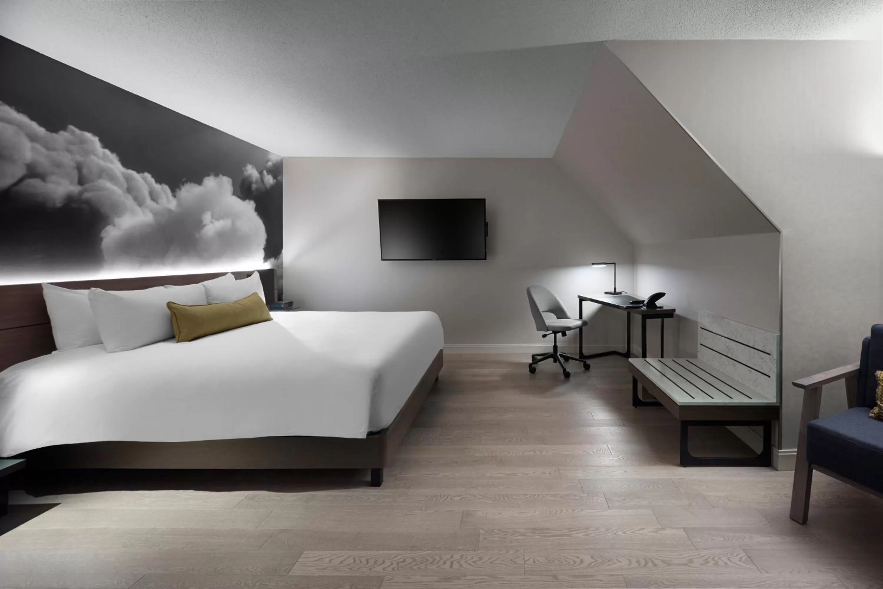 Bed in The Novotel Toronto Centre