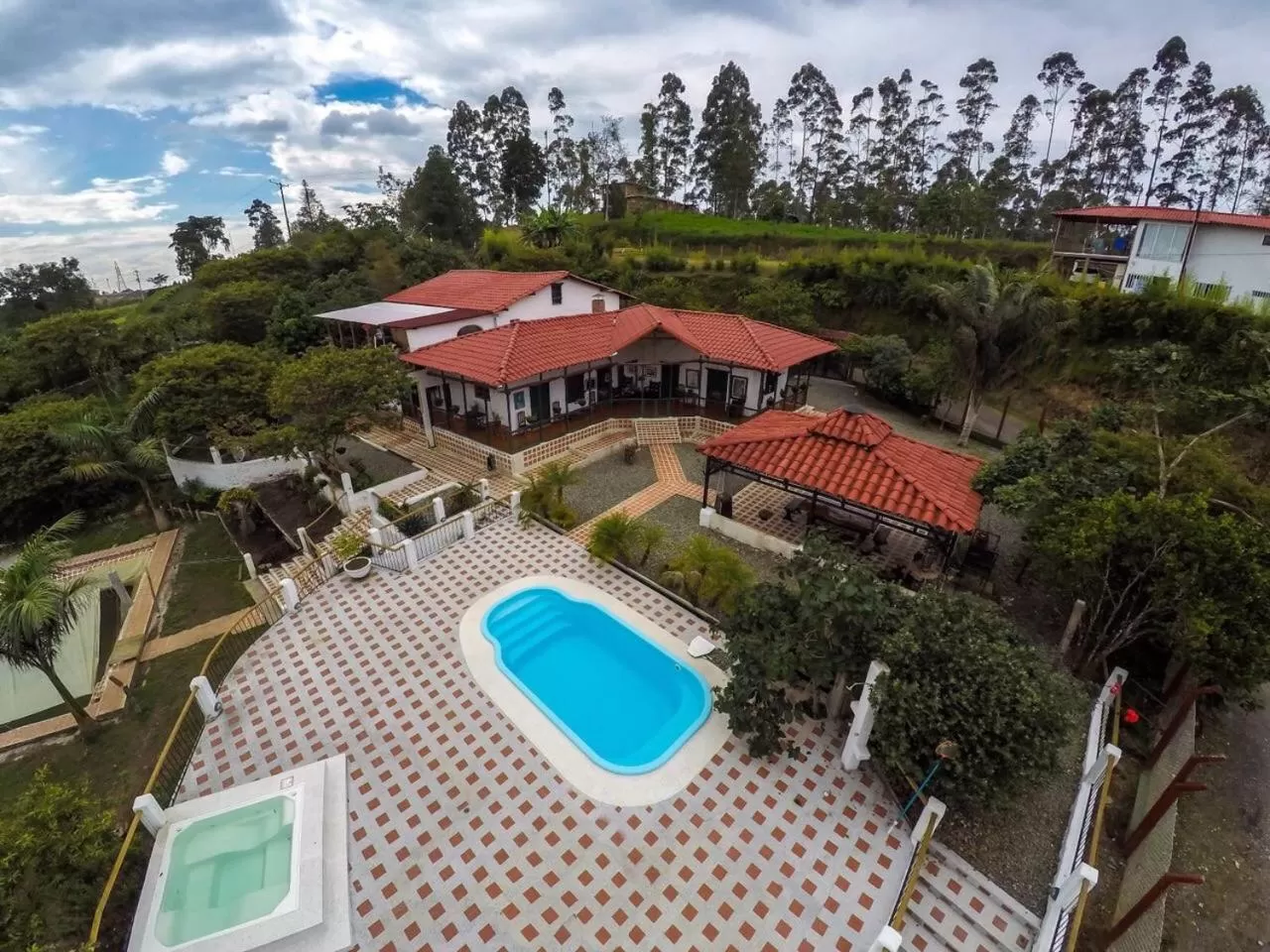 Balcony/Terrace in Finca Campestre La Adelita B&B