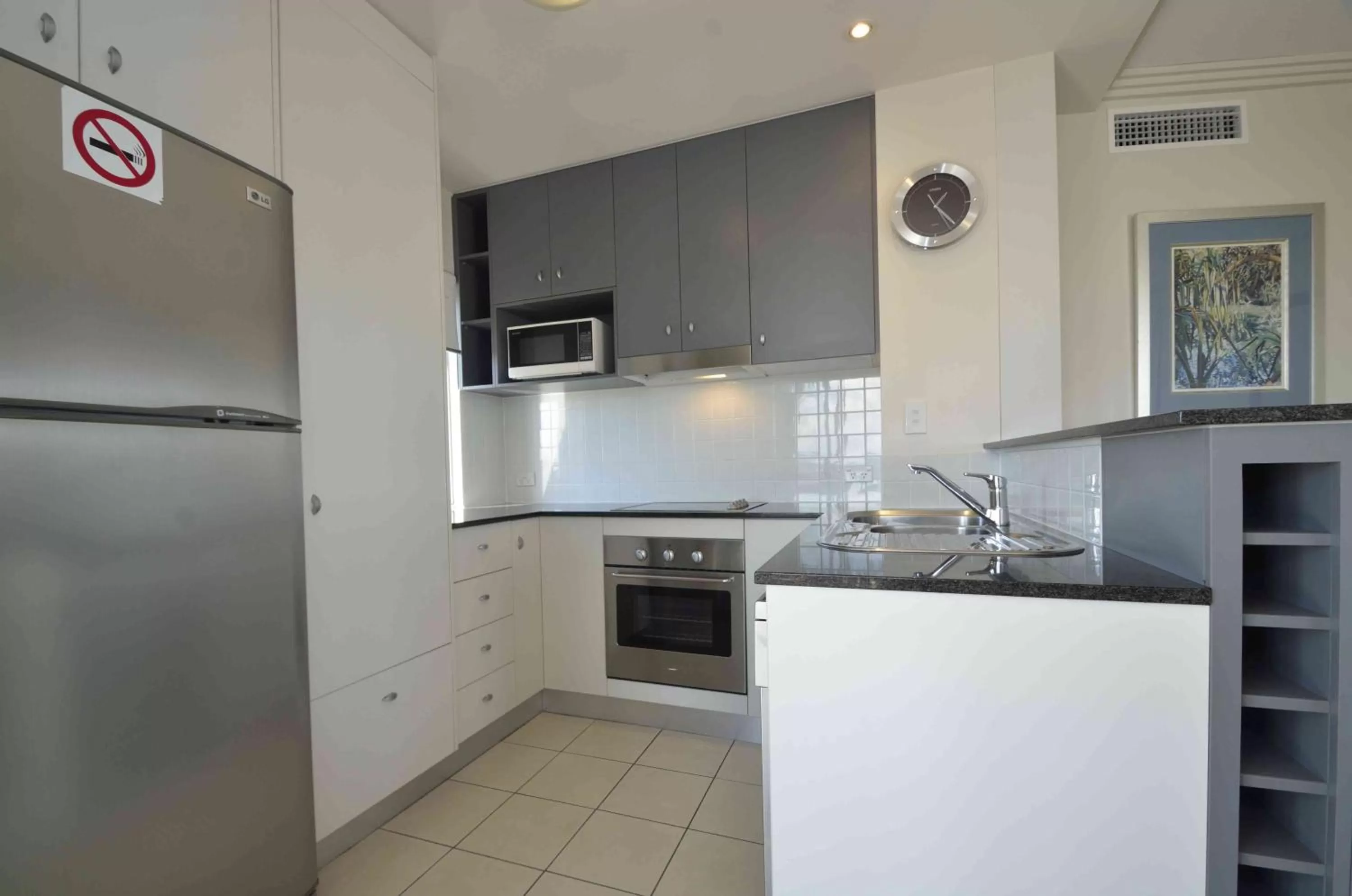 Kitchen or kitchenette in Pumicestone Blue