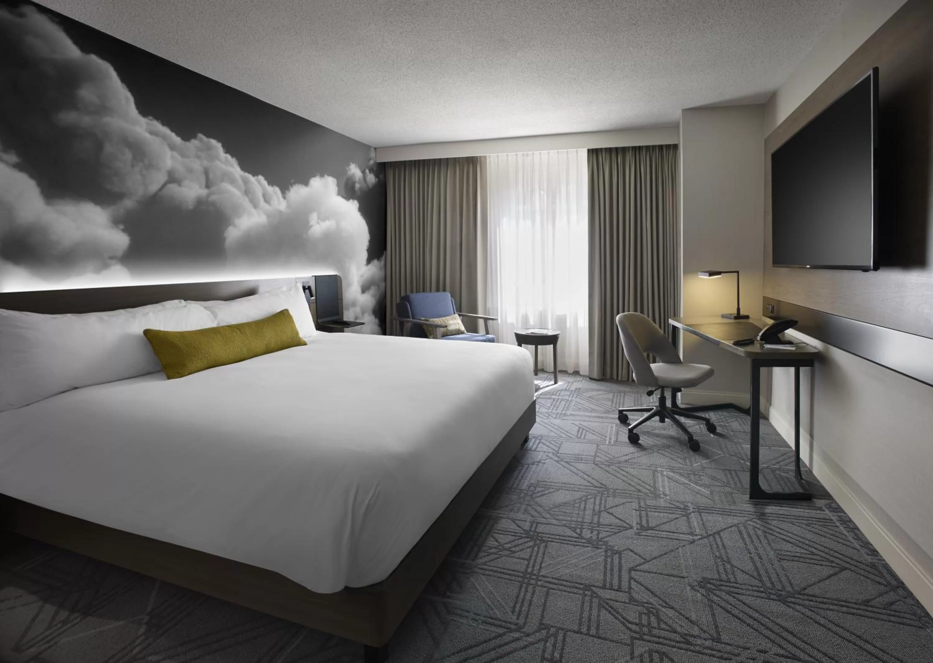 Bed in The Novotel Toronto Centre