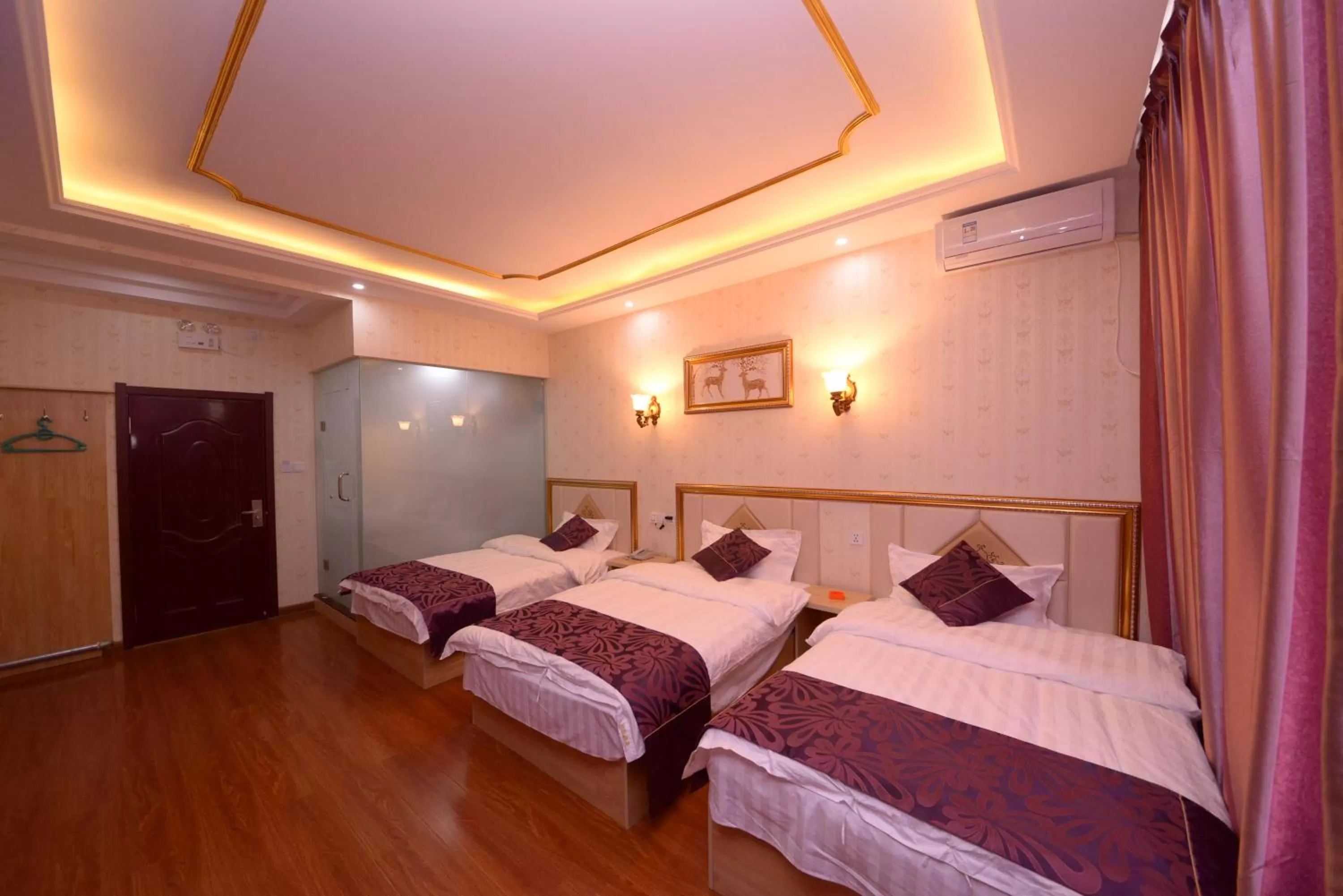 Bed in XinQihang Hotel Harbin Taiping Airport