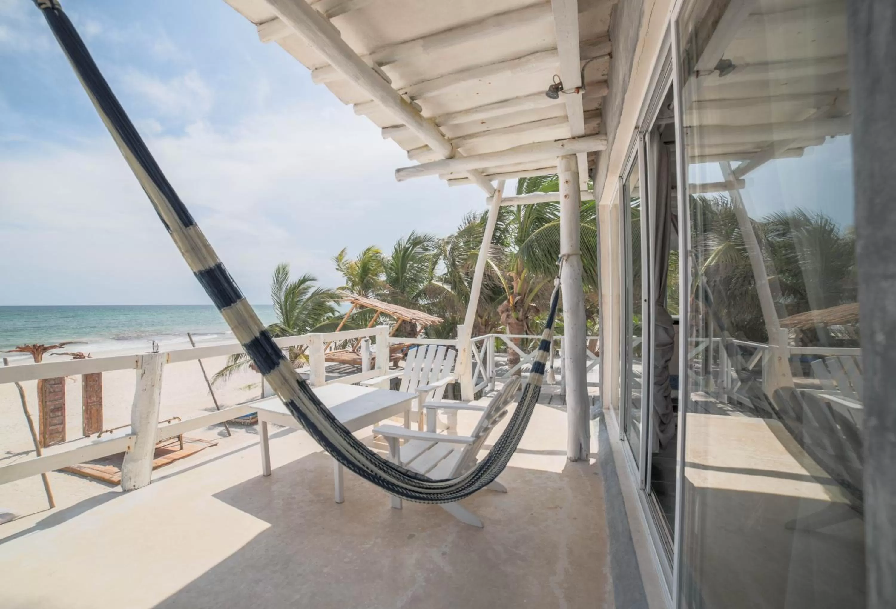 Sea view, Balcony/Terrace in Posada Lamar Tulum Beach Front and Pool