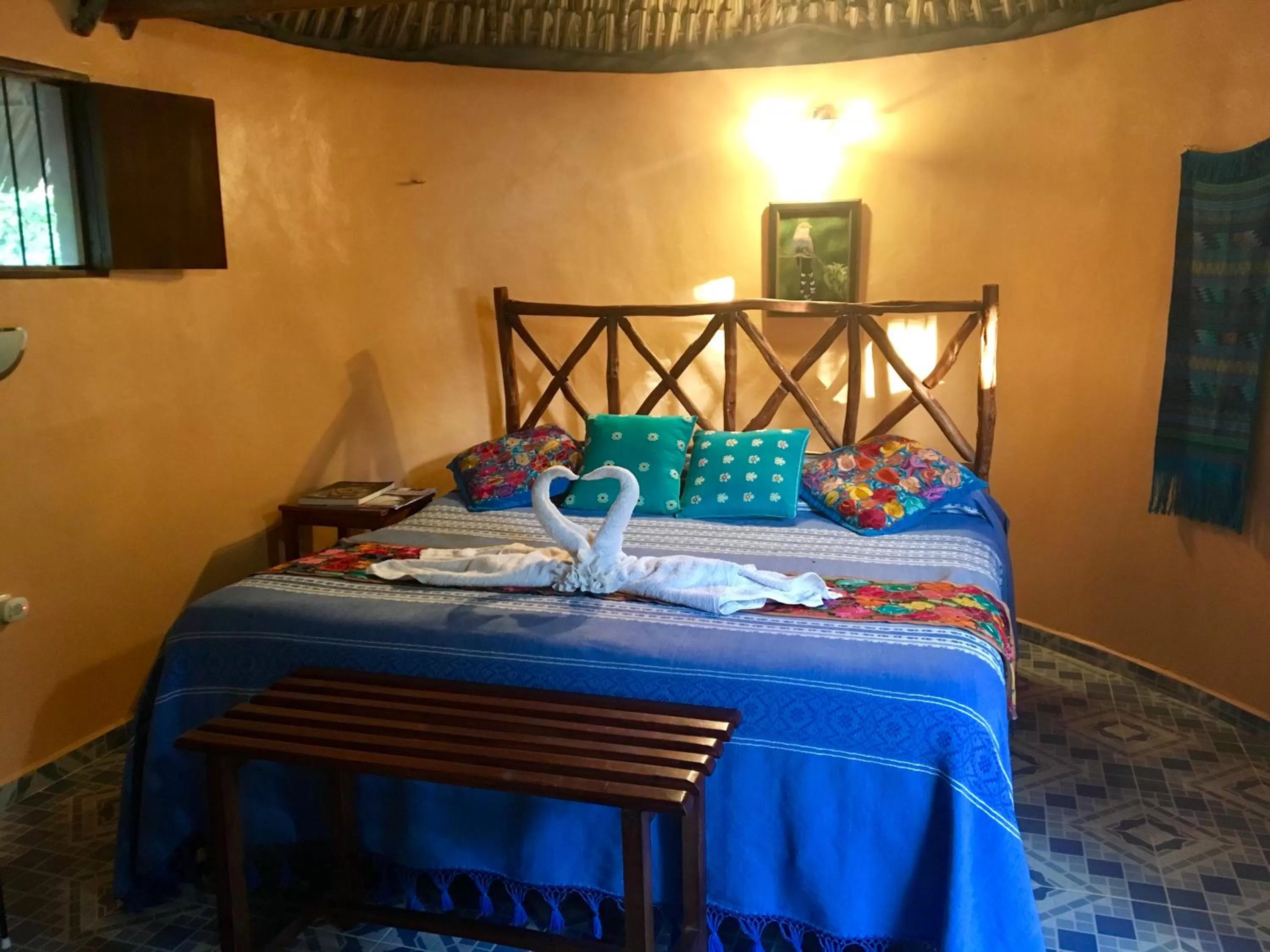 Bed in The Pickled Onion Eco-Boutique B&B