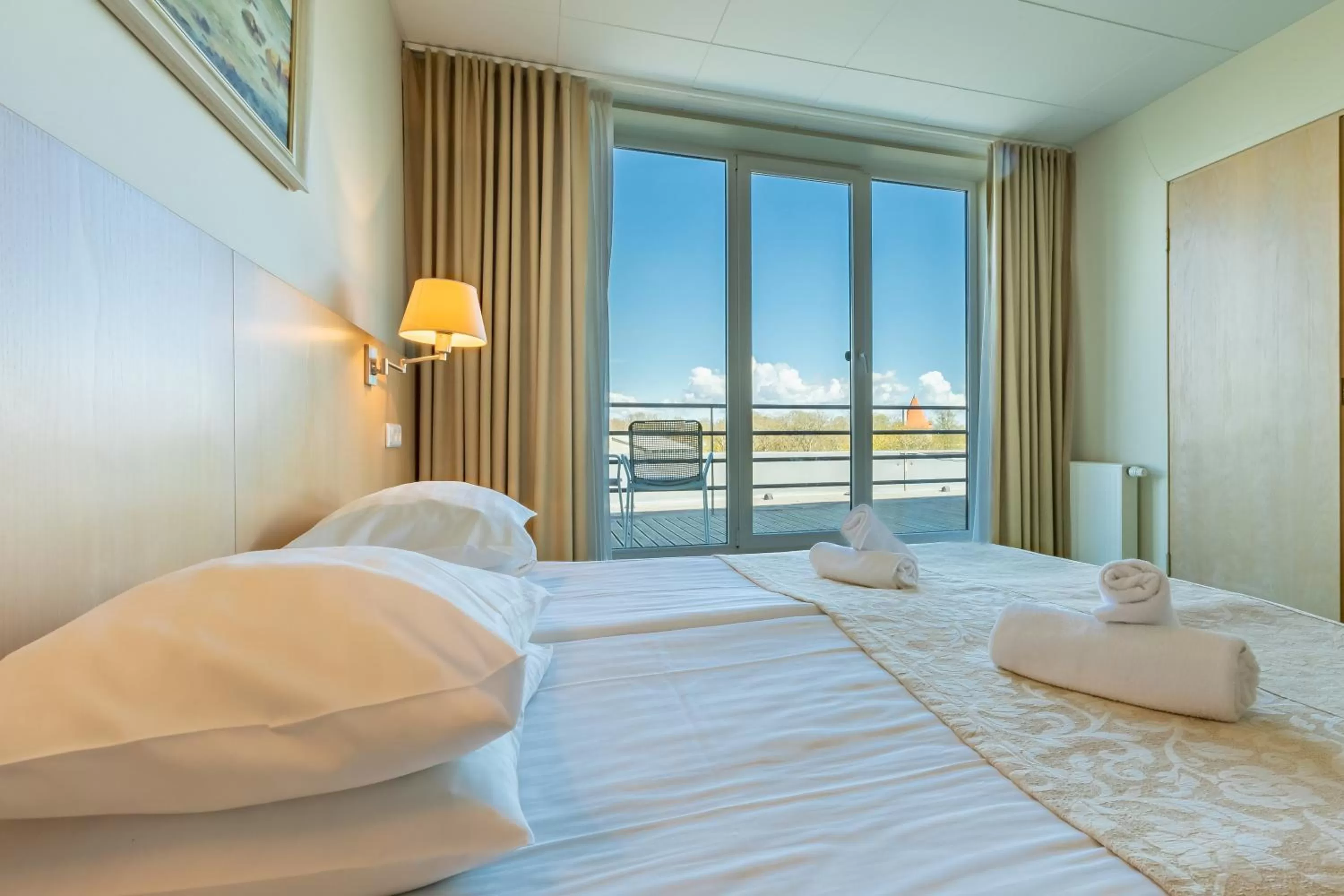 Balcony/Terrace, Bed in Meri Seaside Hotel & SPA