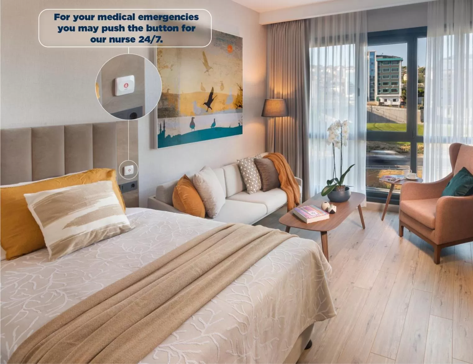 Living room, Bed in Antwell Suites