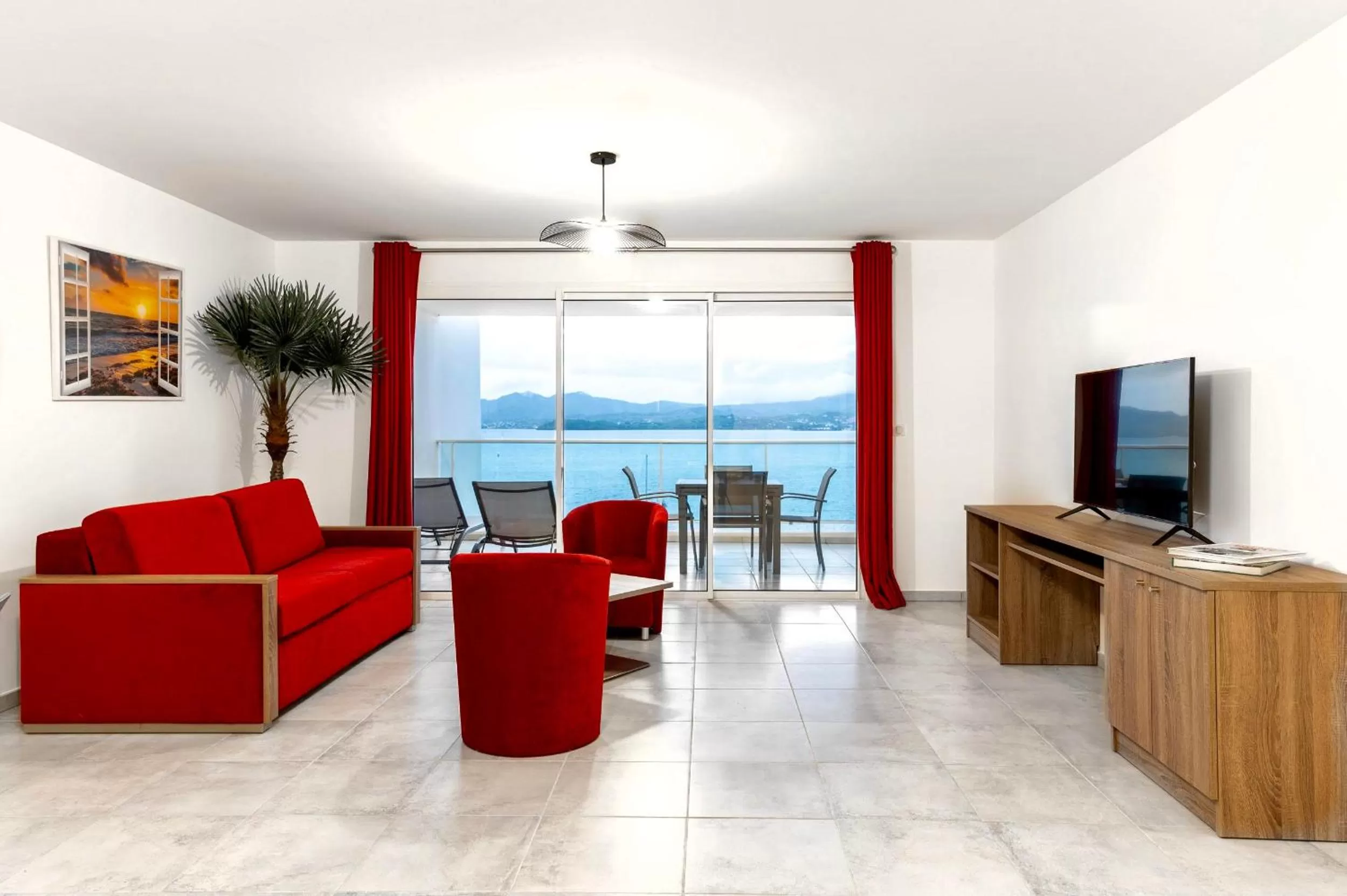 Balcony/Terrace, Seating Area in Résidence Hôtelière Poséidon Caraïbes