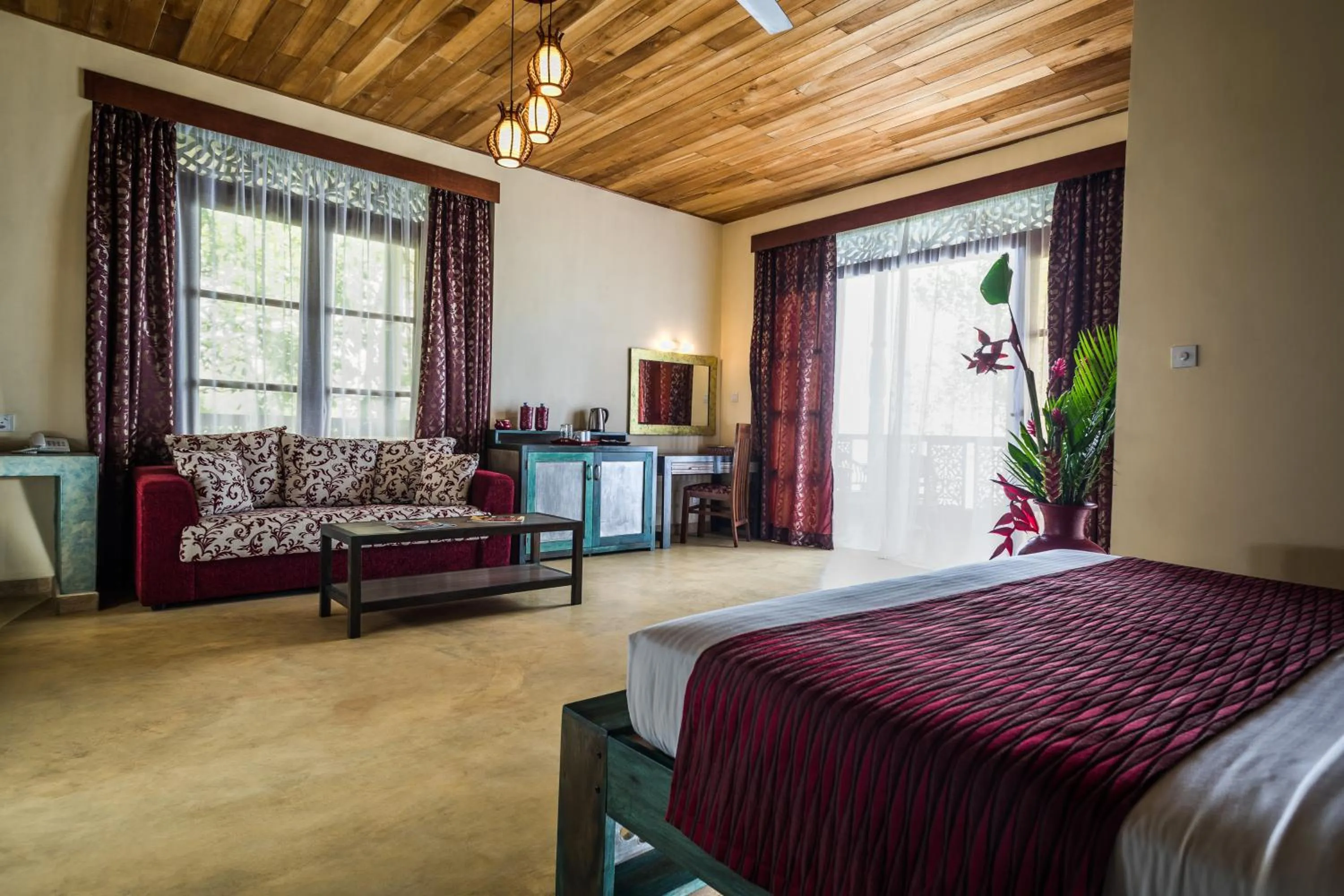 Seating area, Bed in Yasmin Hill Longevity Oasis