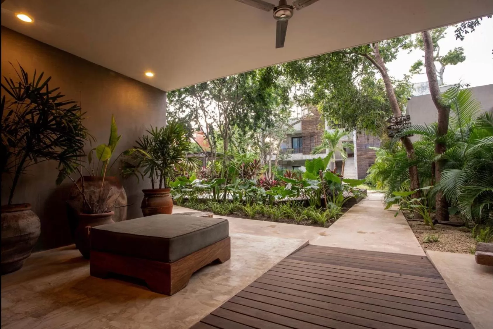 Garden view in Panacea Condo Tulum