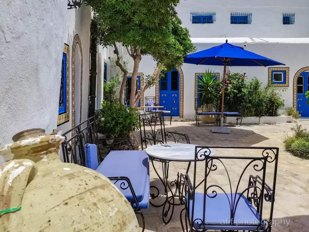 Patio in Hôtel Bou Fares