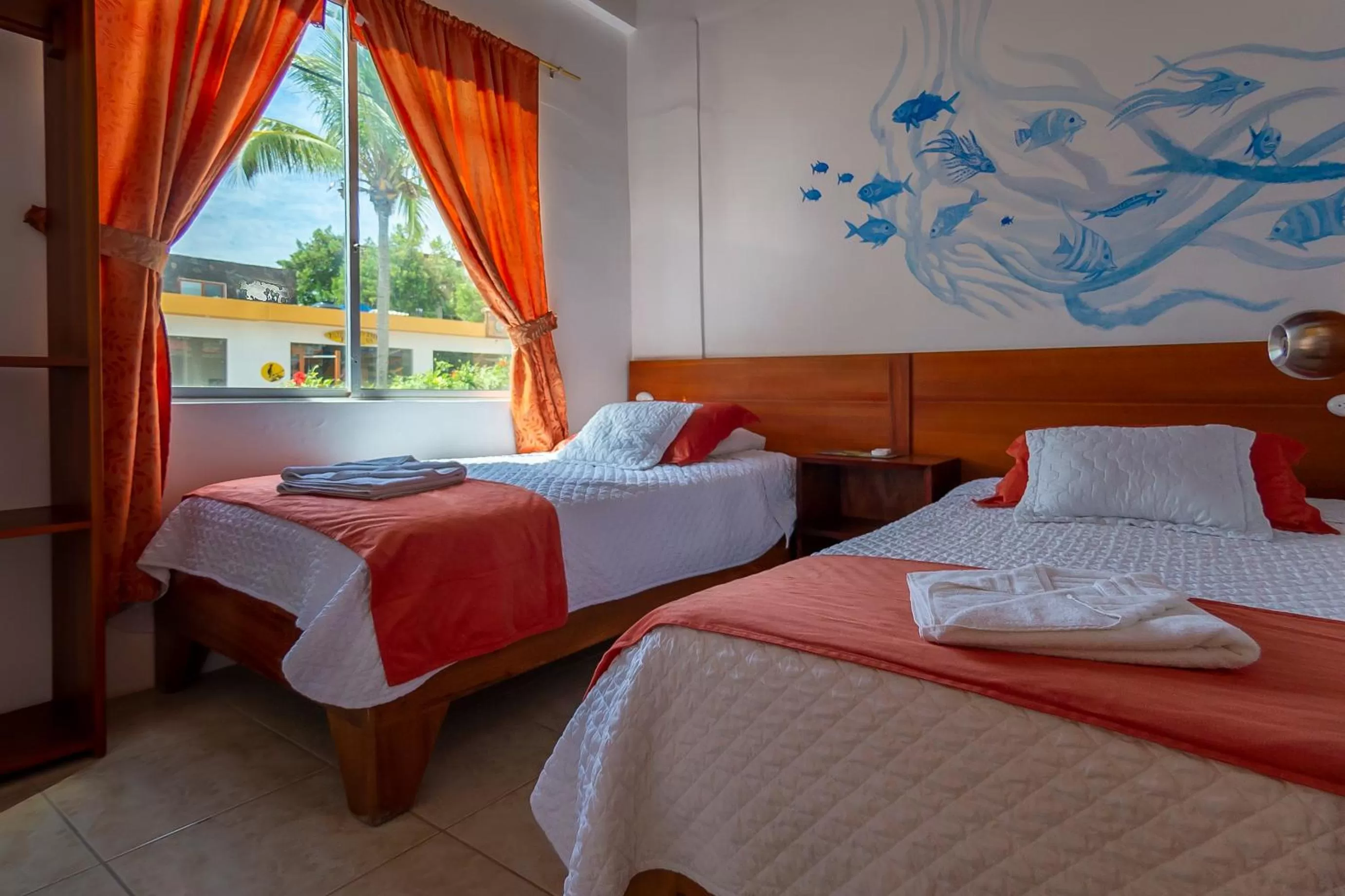 Bed in Hotel Coral Blanco with high speed internet Starlink