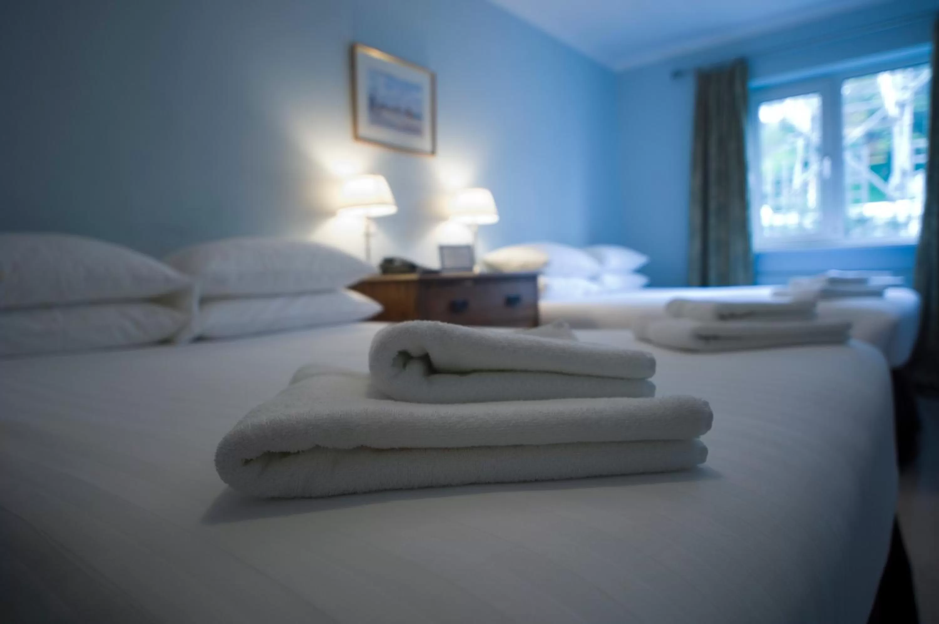 Bed in The White Rock Hotel