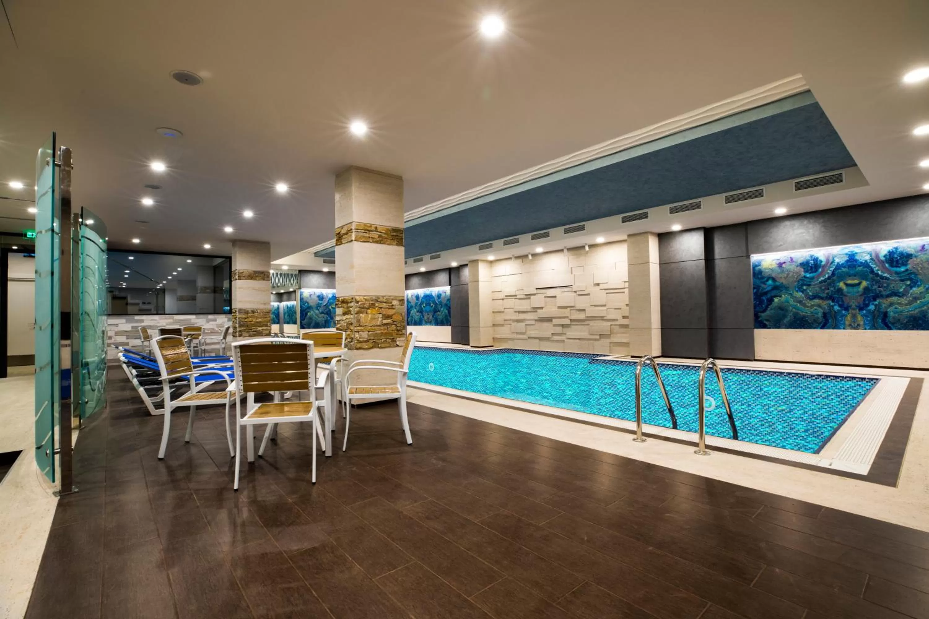 Pool view in Aghababyan's Hotel