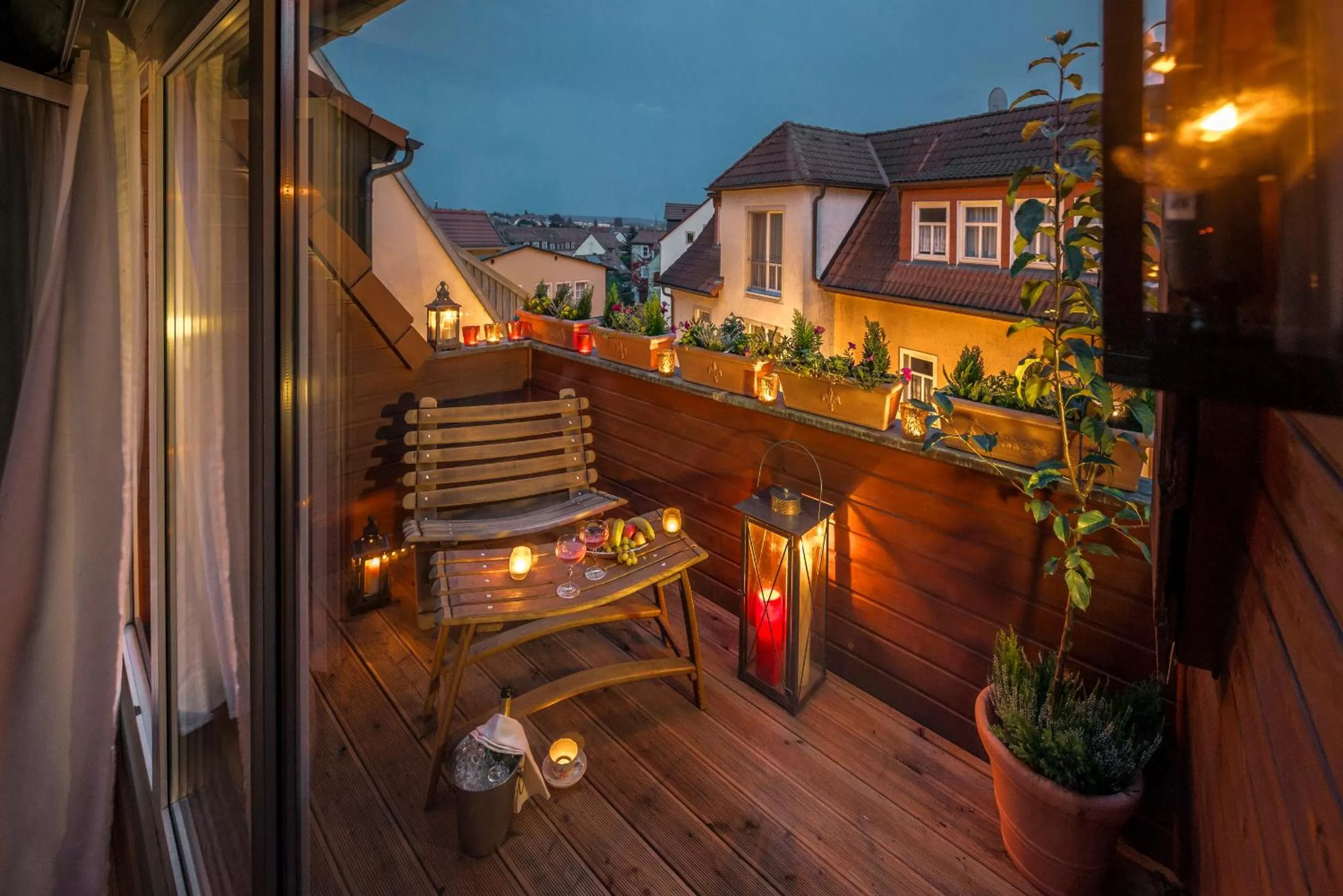 Balcony/Terrace in Hotel Wellness Goldenes Fass Meißen