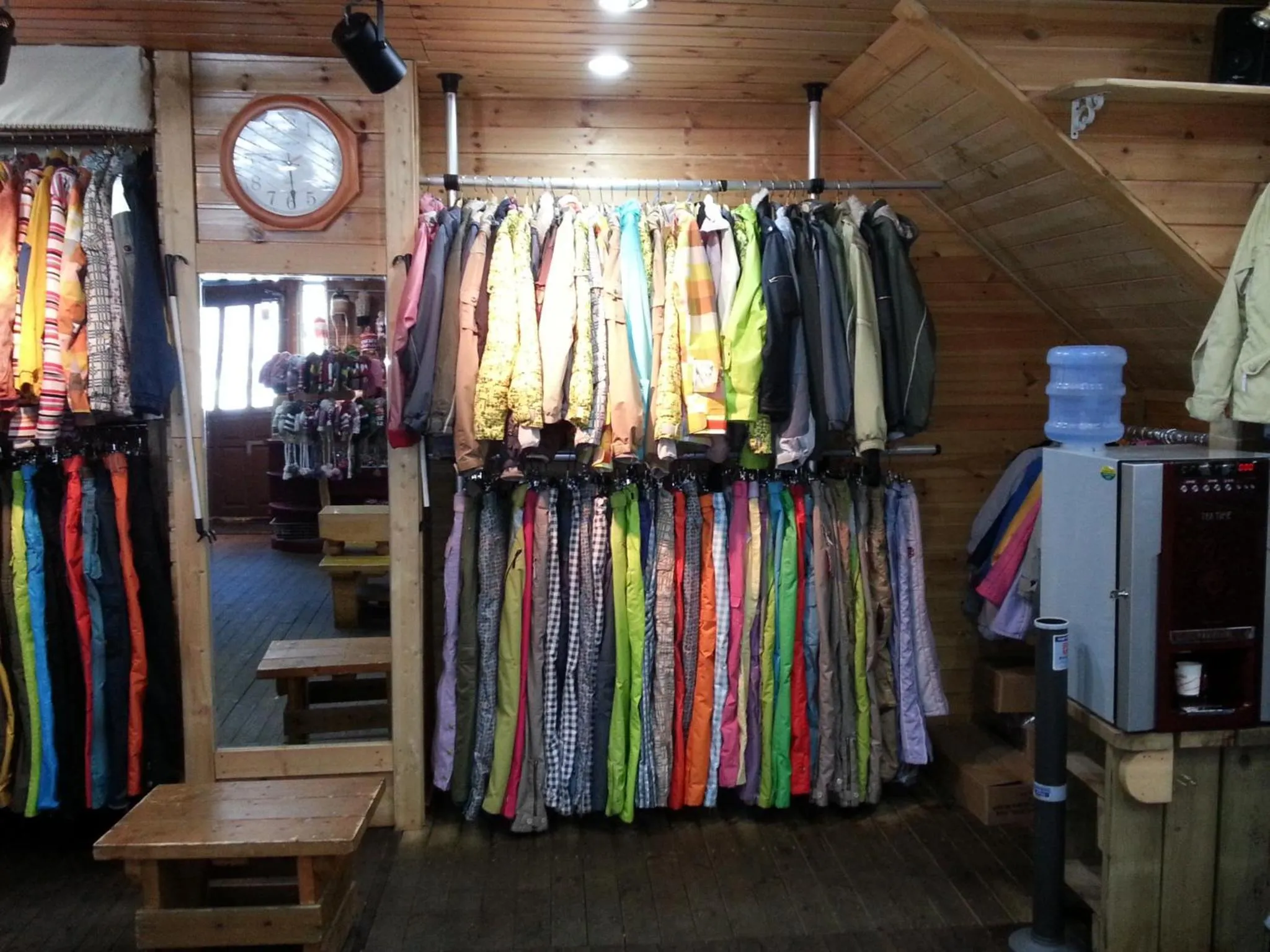 Skiing in White Cabin