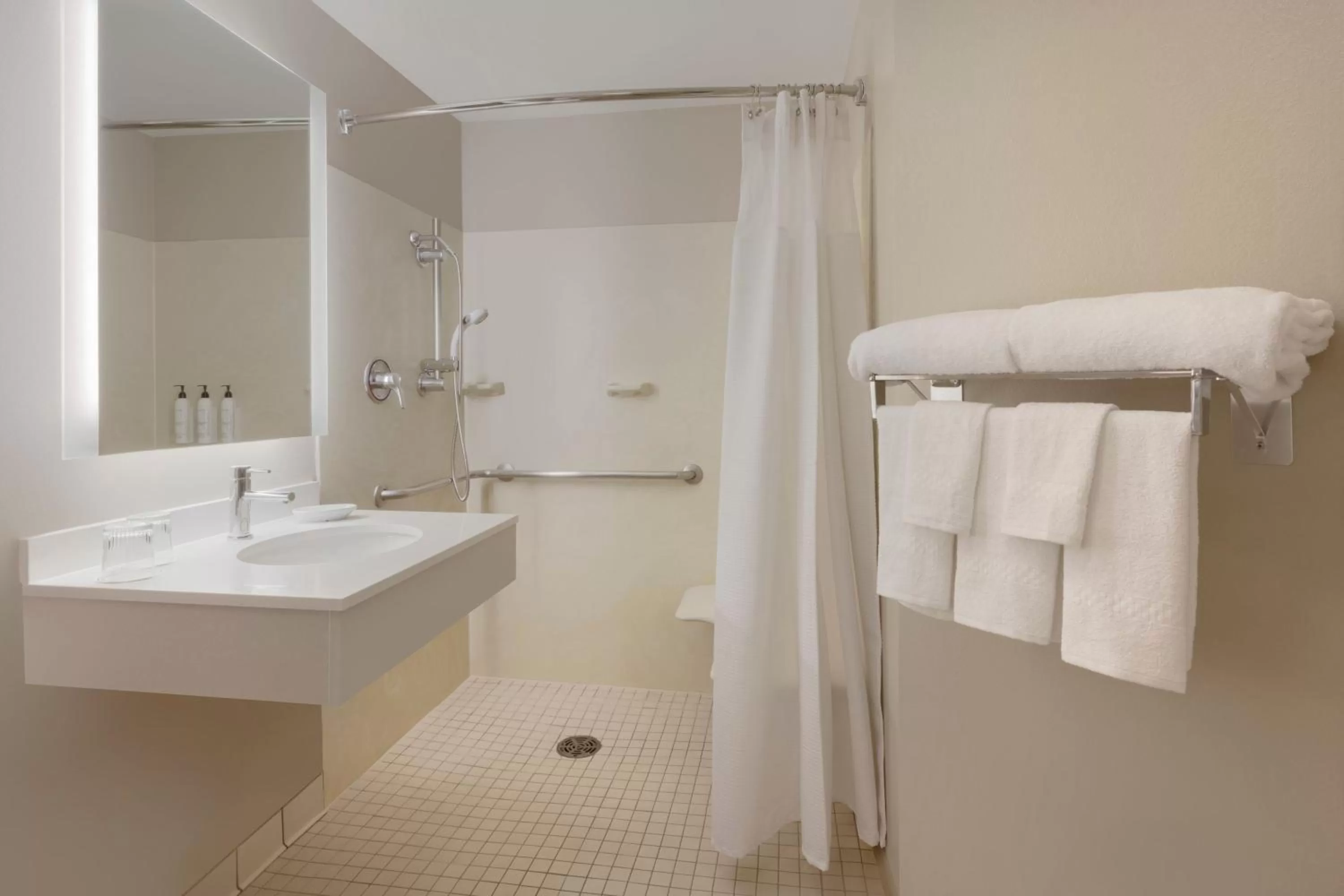 Bathroom in SpringHill Suites by Marriott Newark International Airport
