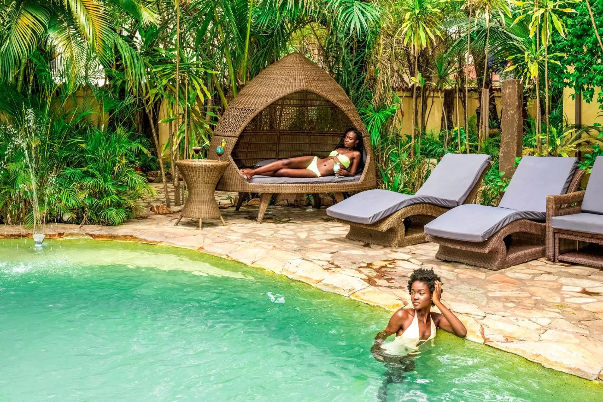 People in La Villa Boutique Hotel