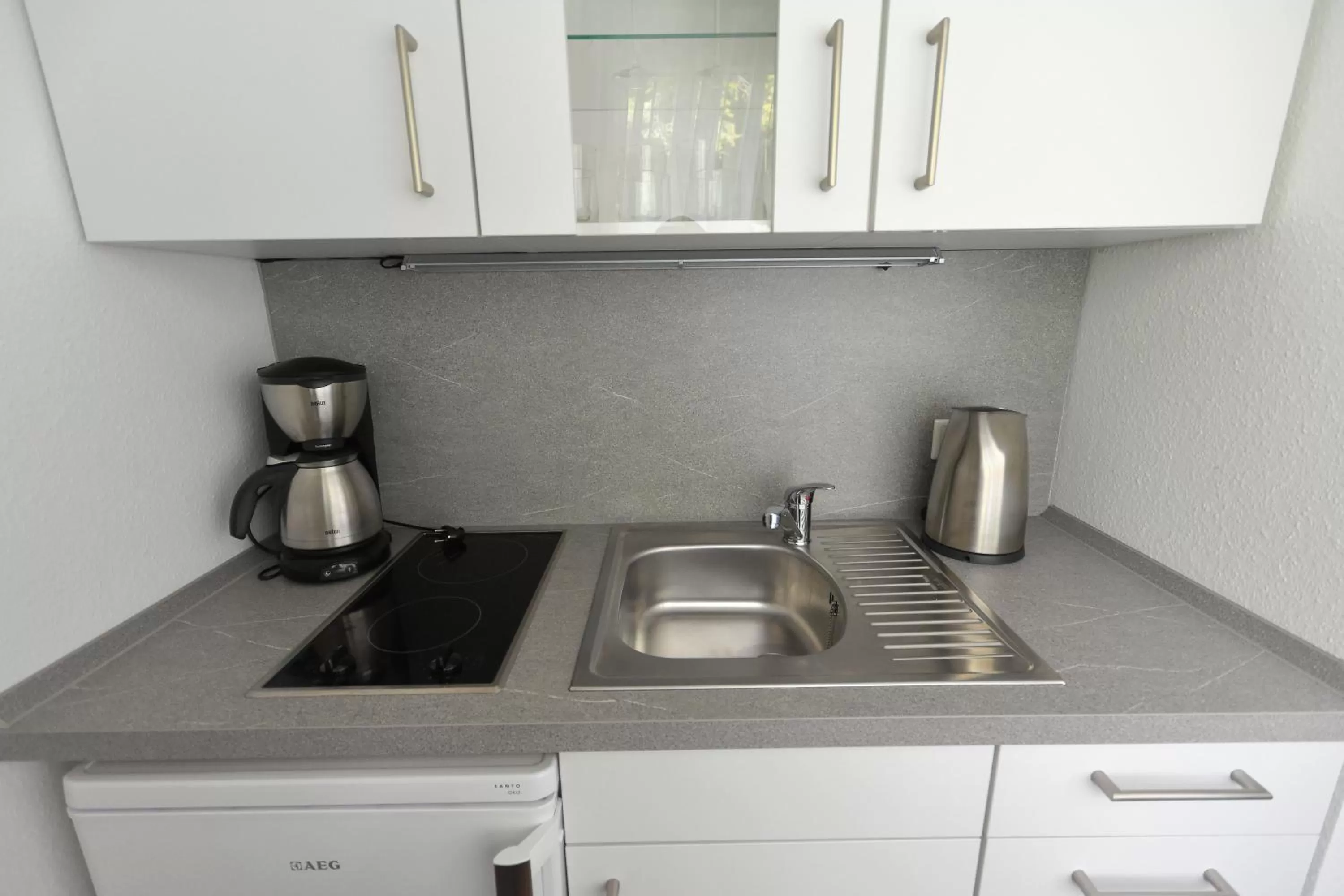 Kitchen or kitchenette in Aparthotel Stoll