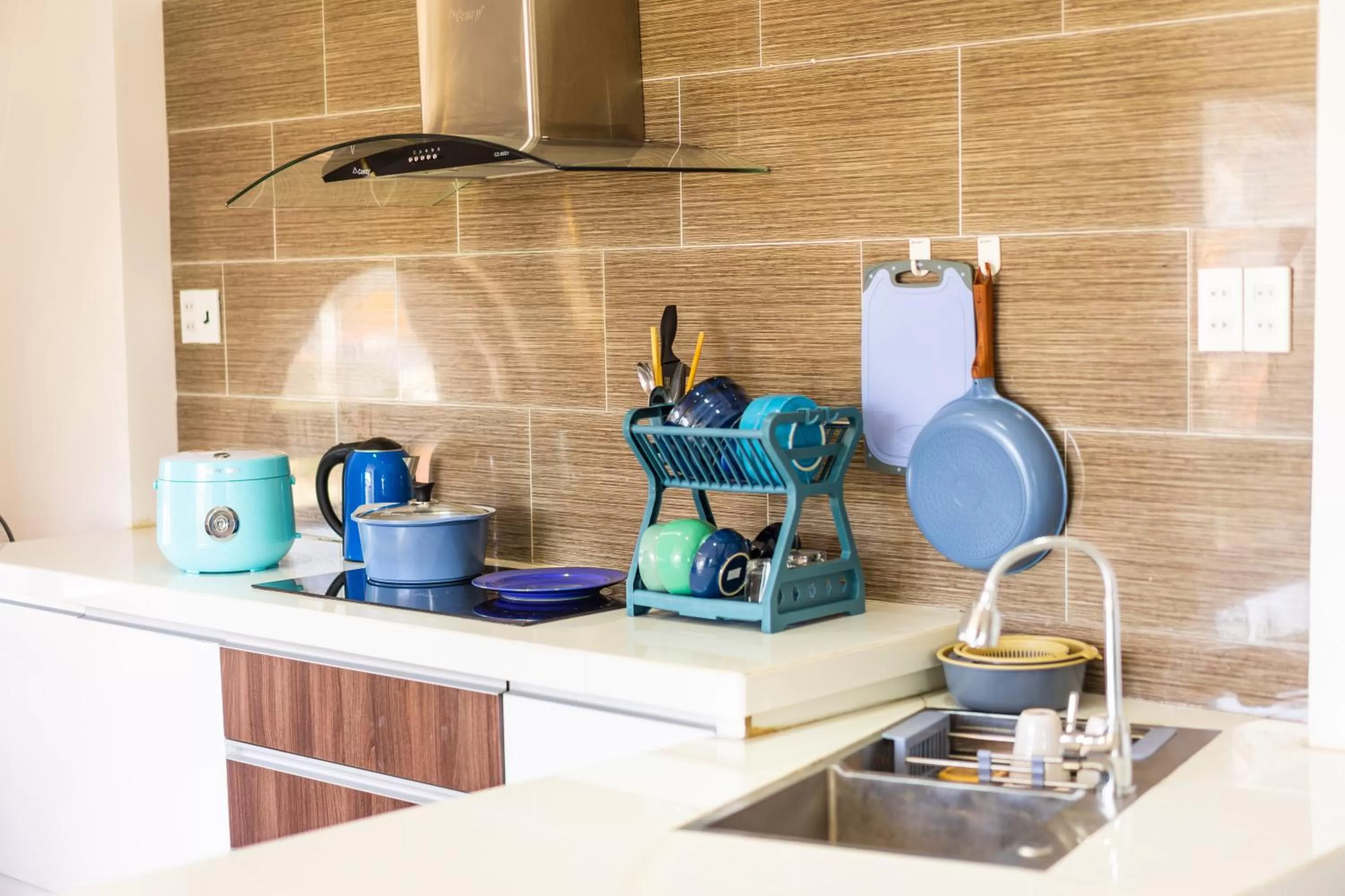 Kitchen or kitchenette in Ngàn Phố Studio & Love Hotel