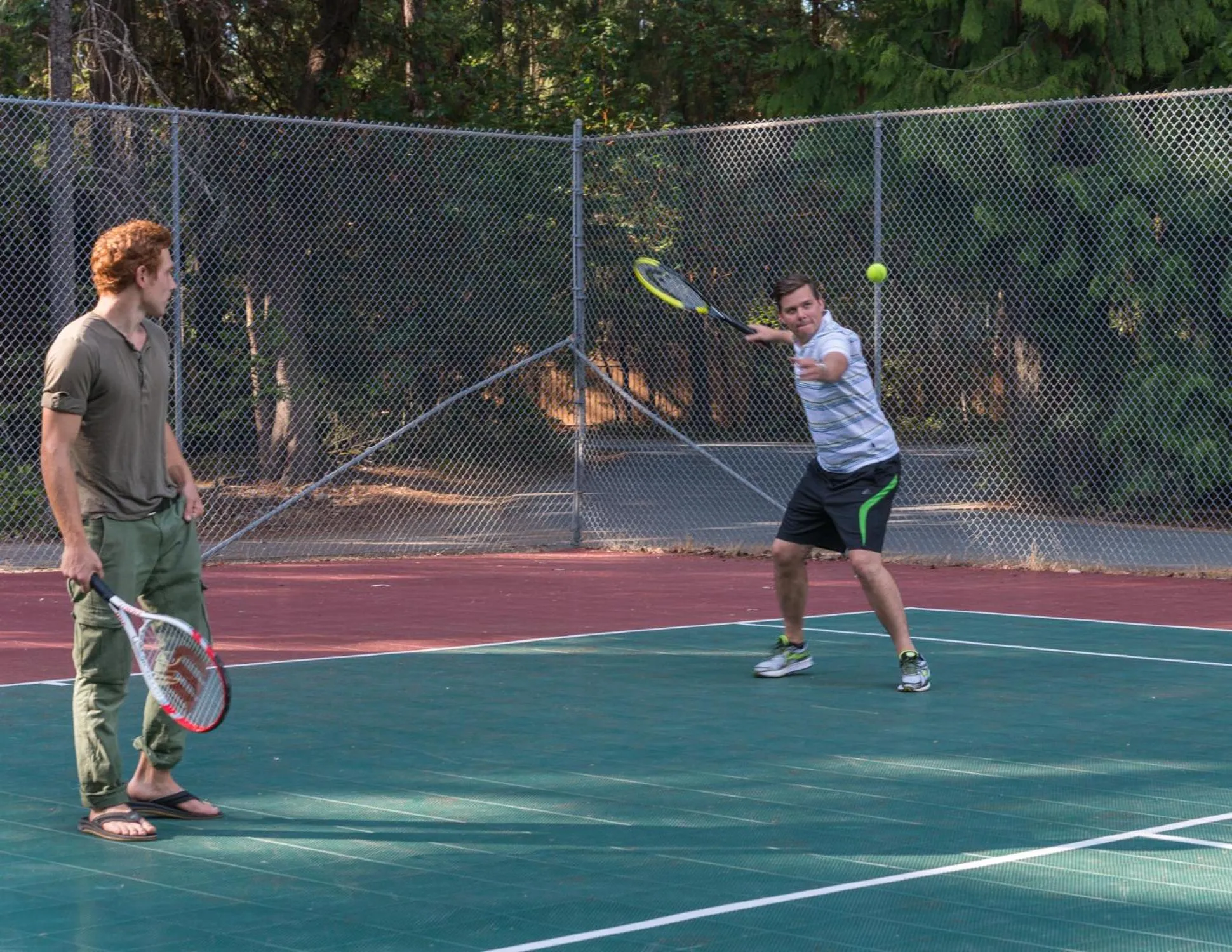 Tennis court in Tigh-Na-Mara Seaside Spa Resort