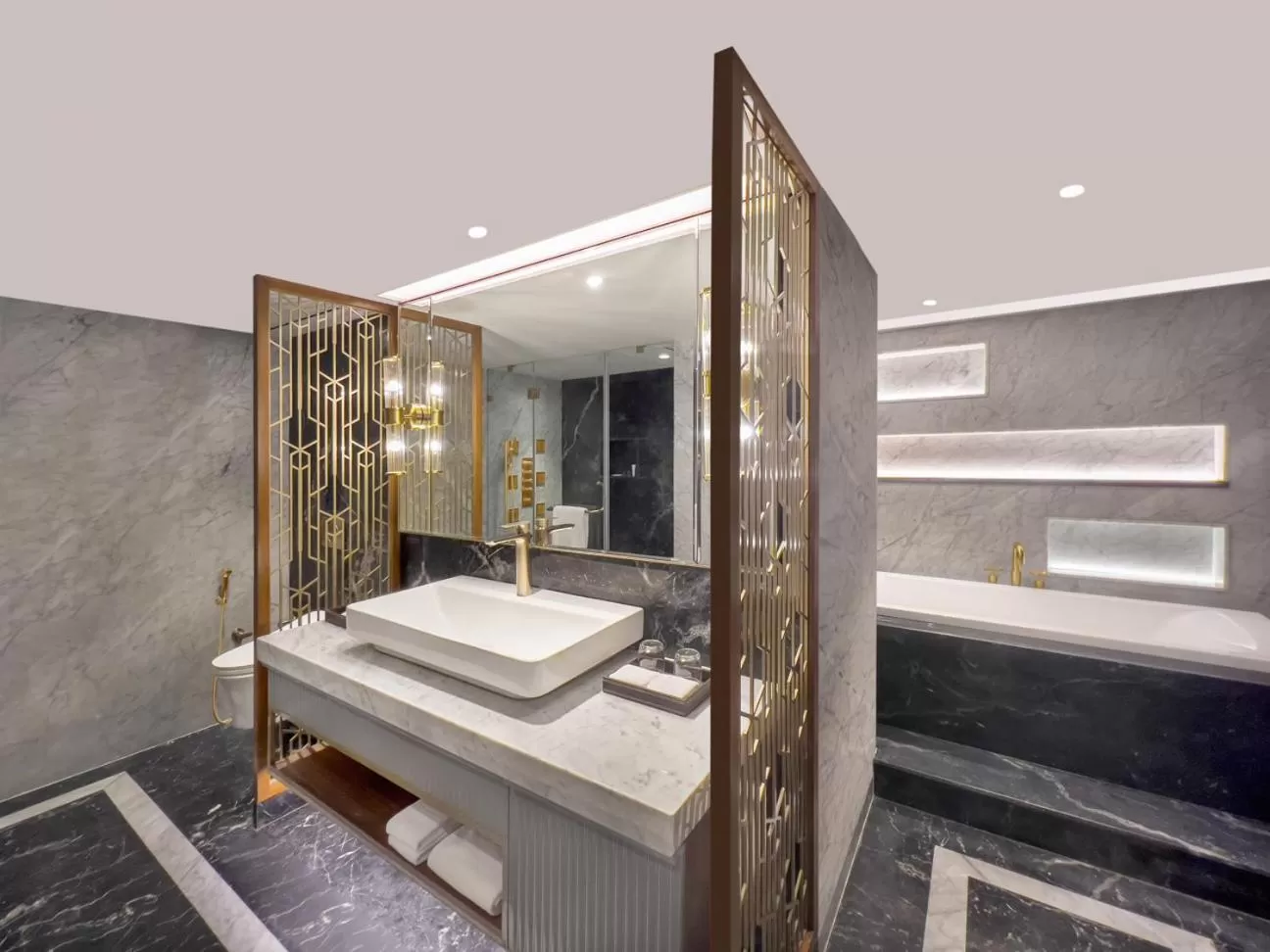 Bathroom, Bed in Radisson Blu Hotel & Suites GRT Chennai