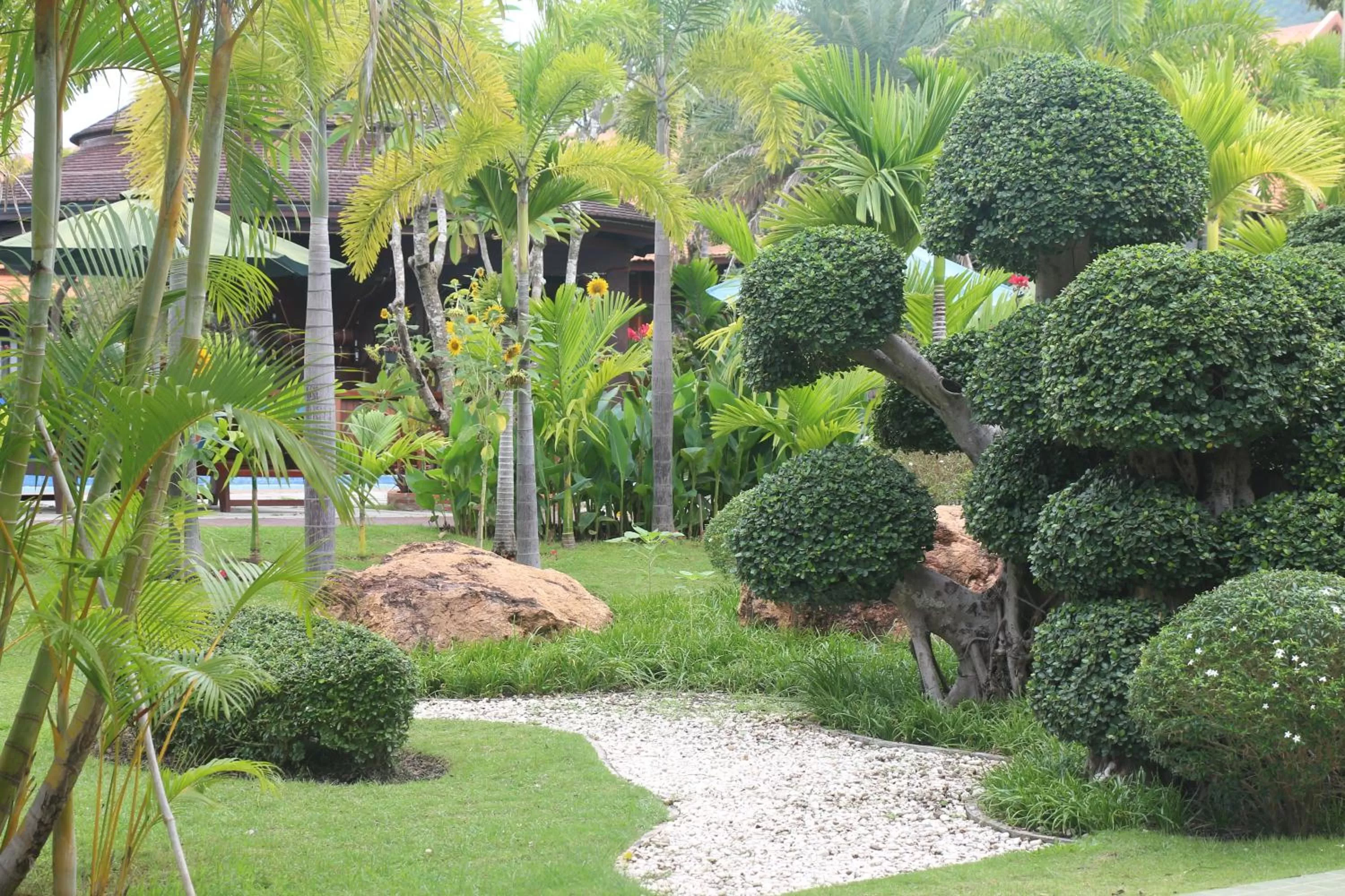 Garden view in Try Palace Resort Kep