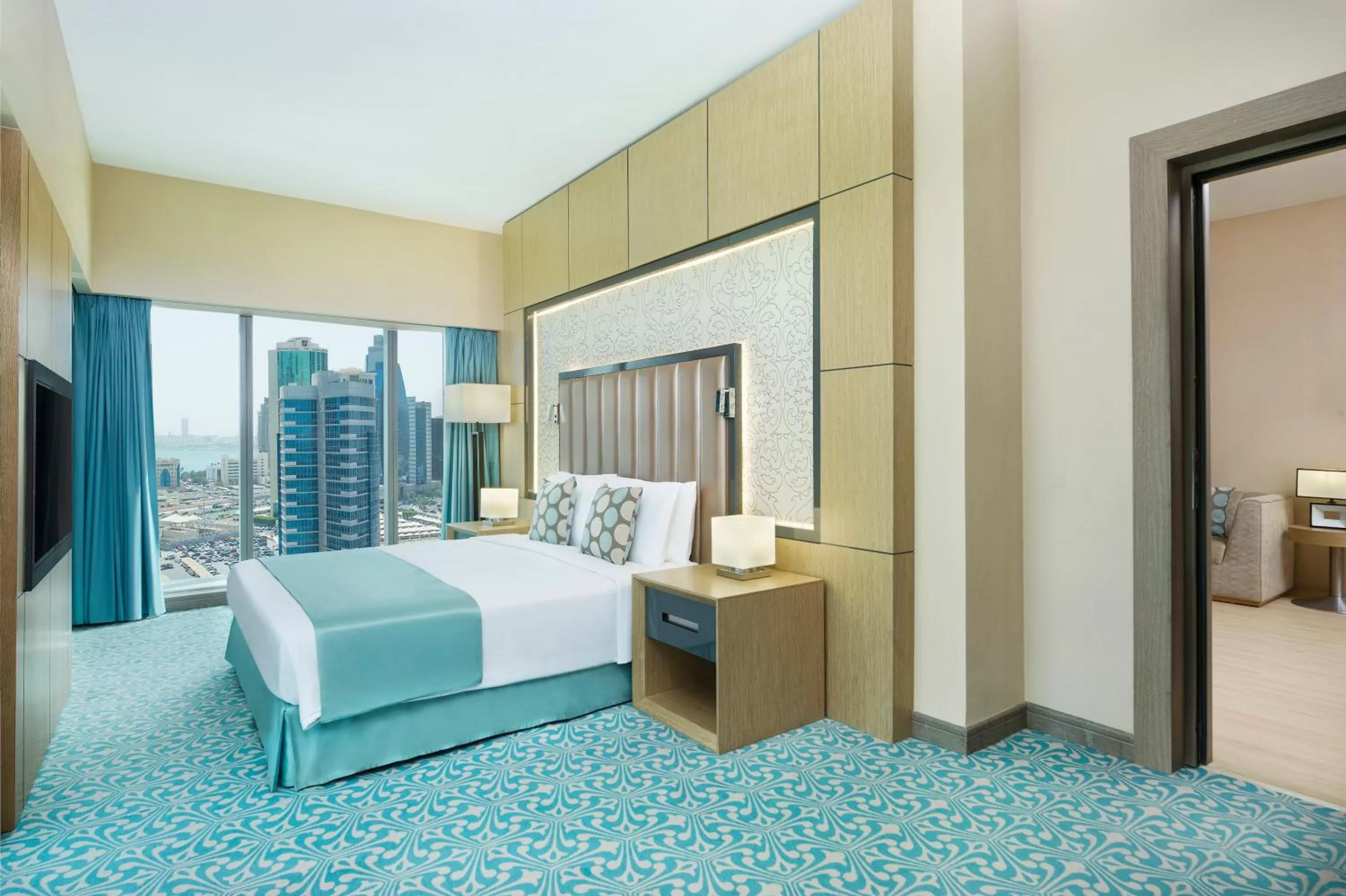 Bed in Wyndham Doha West Bay