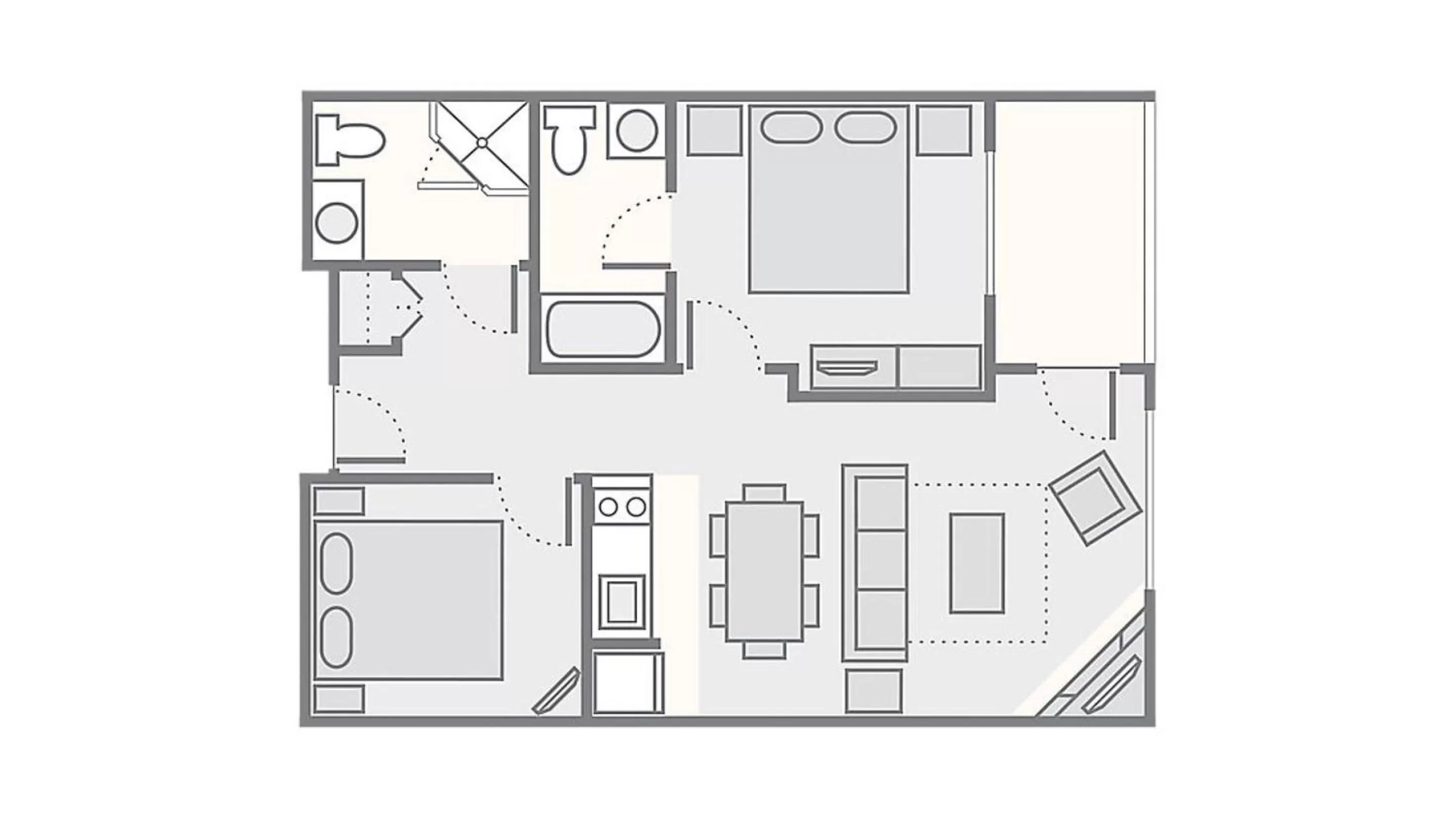 Floor plan in Bluegreen Vacations Odyssey Dells Resort