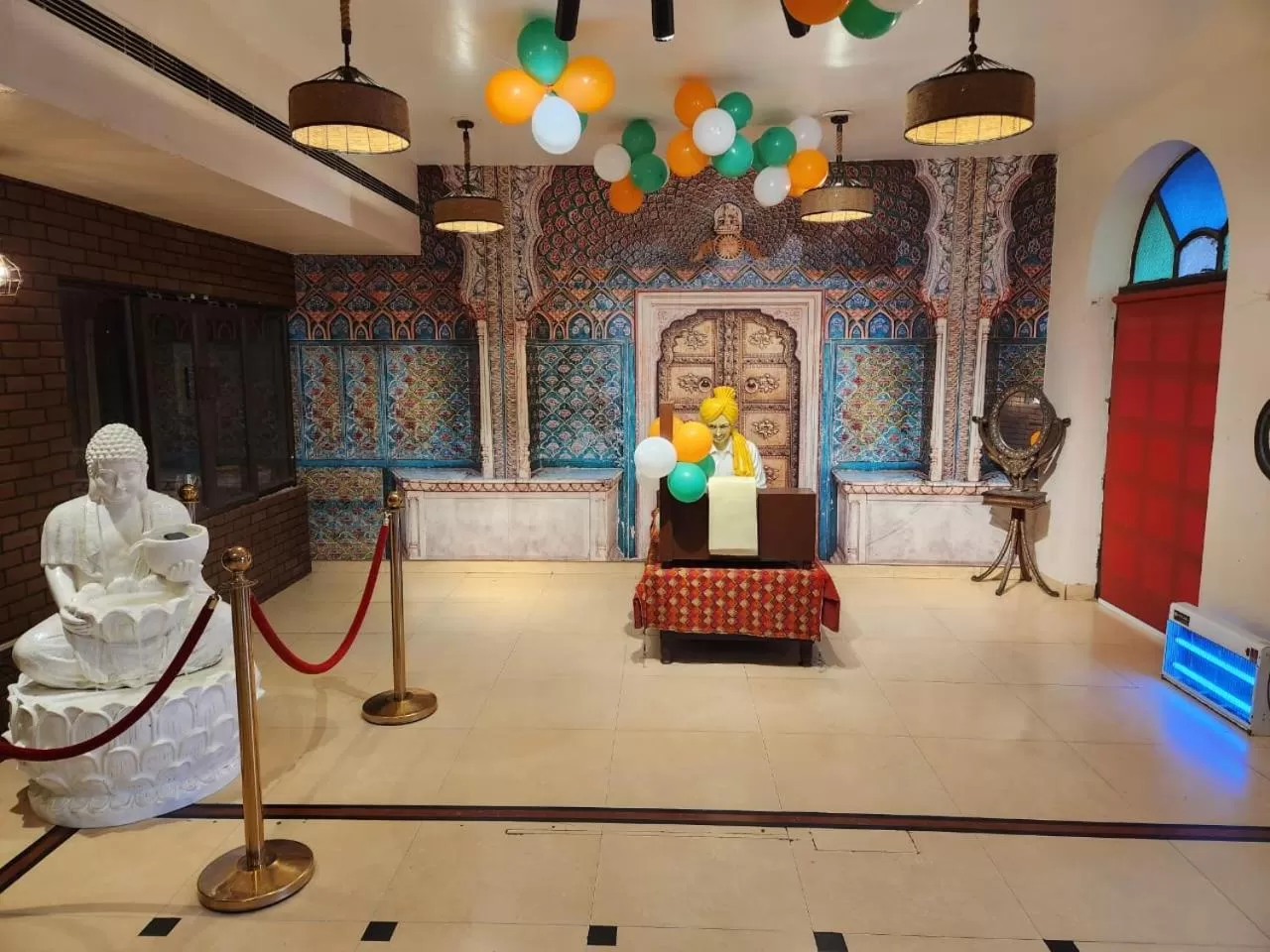 Decorative detail in Ambala Haveli