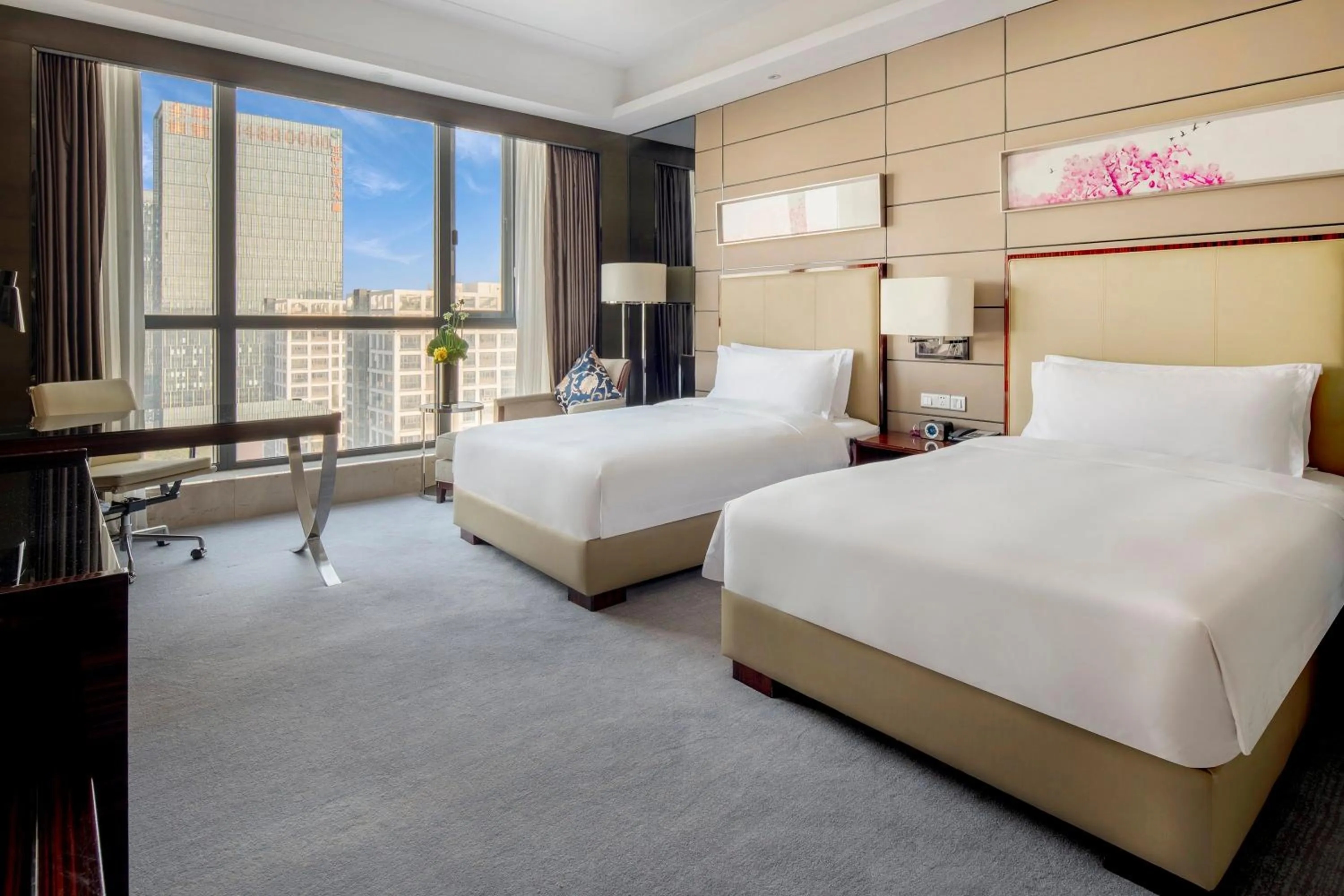 Photo of the whole room, Bed in Crowne Plaza Shenzhen Longgang City Centre by IHG