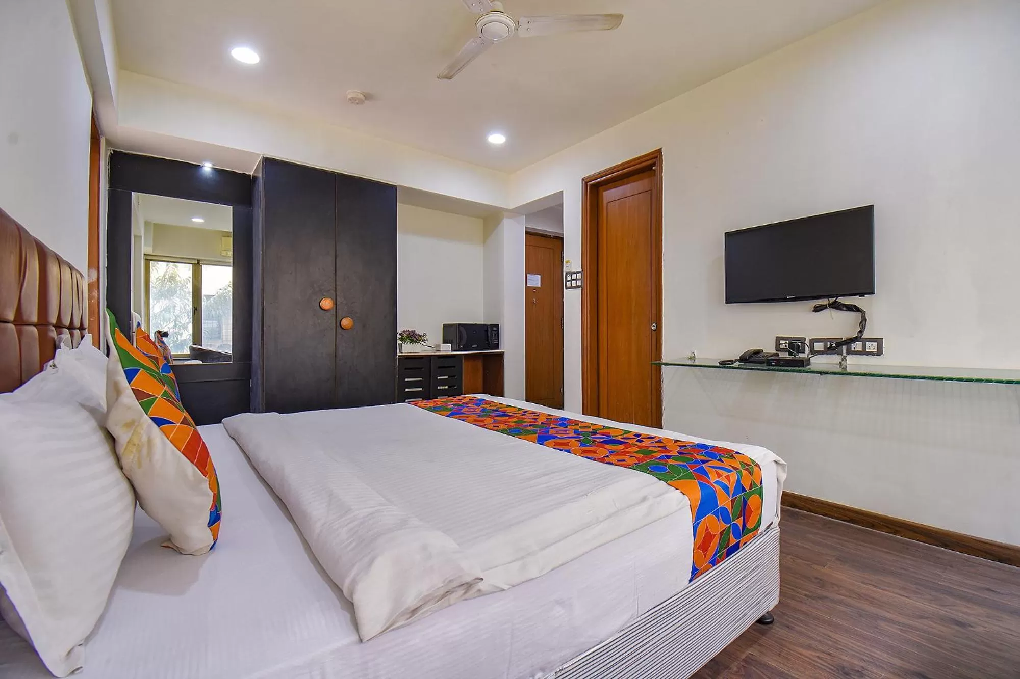 Bed in FabHotel SR Wakad - Nr Mall of Millenium