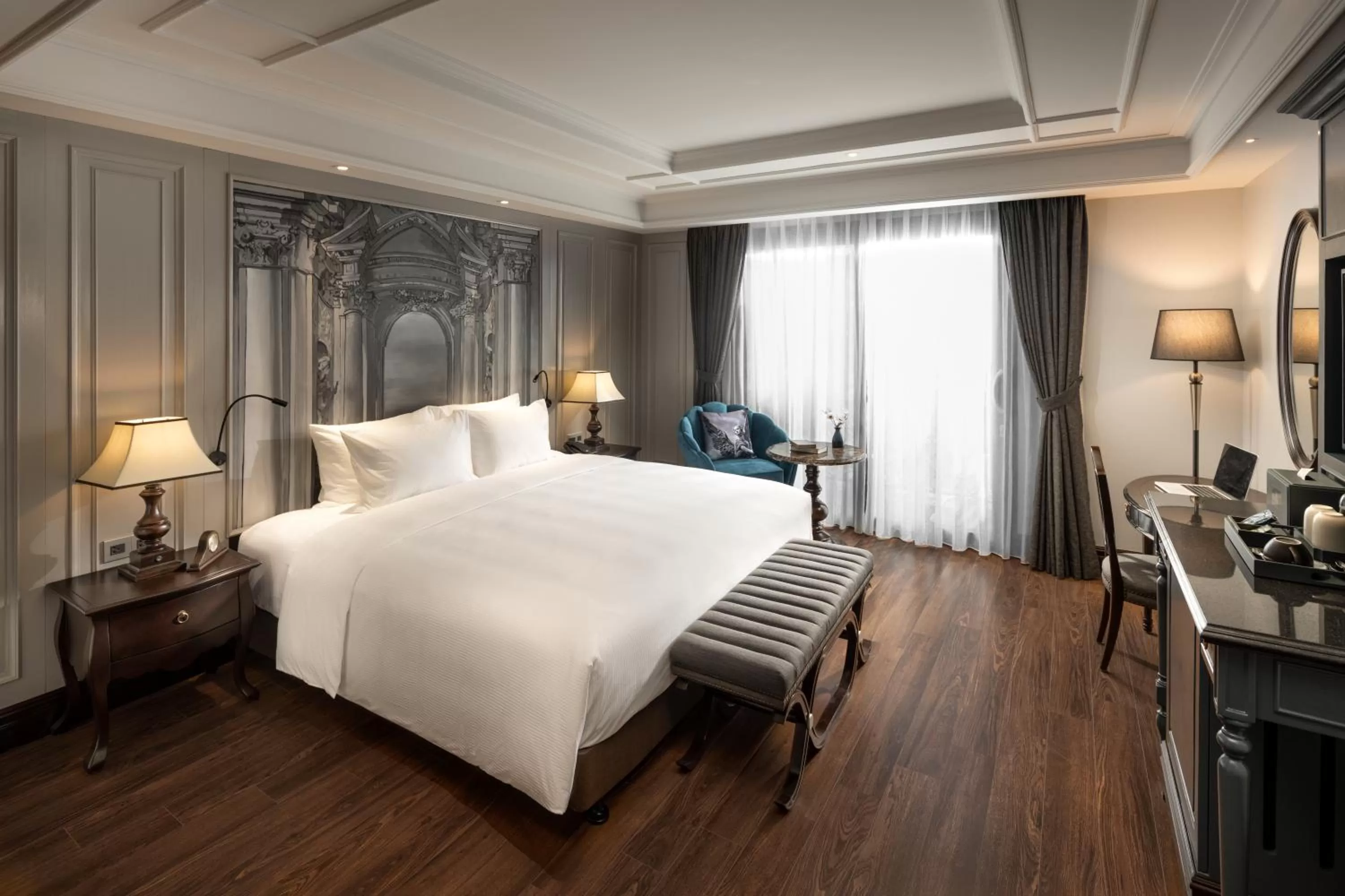 Photo of the whole room, Bed in Meritel Hanoi