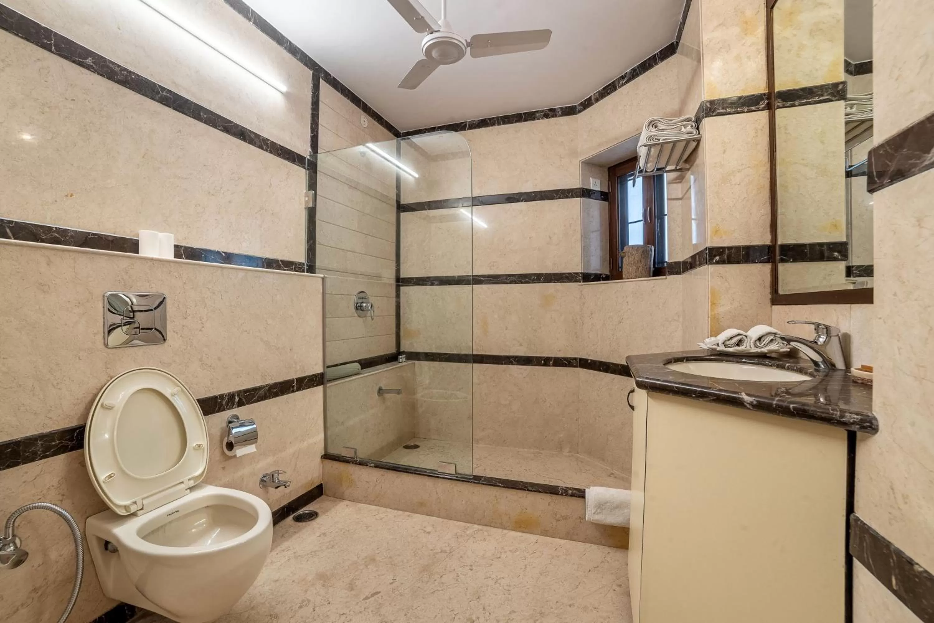 Shower in The Almond Tree