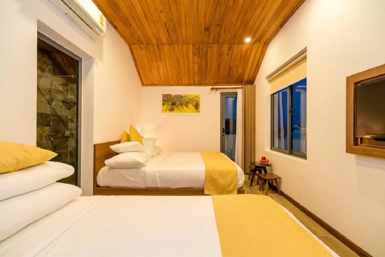 Living room, Bed in Hoi An Majestic Villa