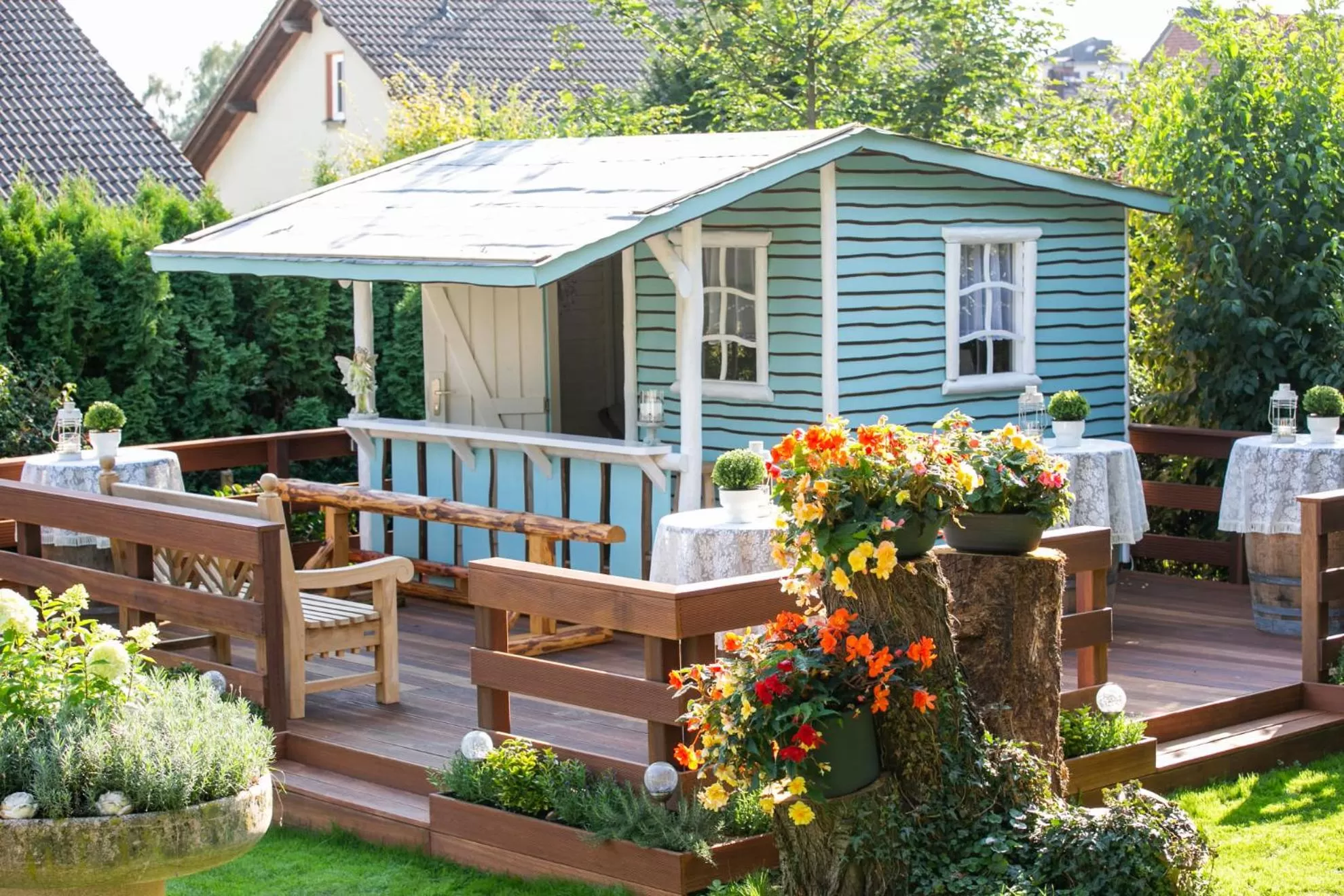 Garden in The Little Britain Inn Themed Hotel One of a Kind In Europe