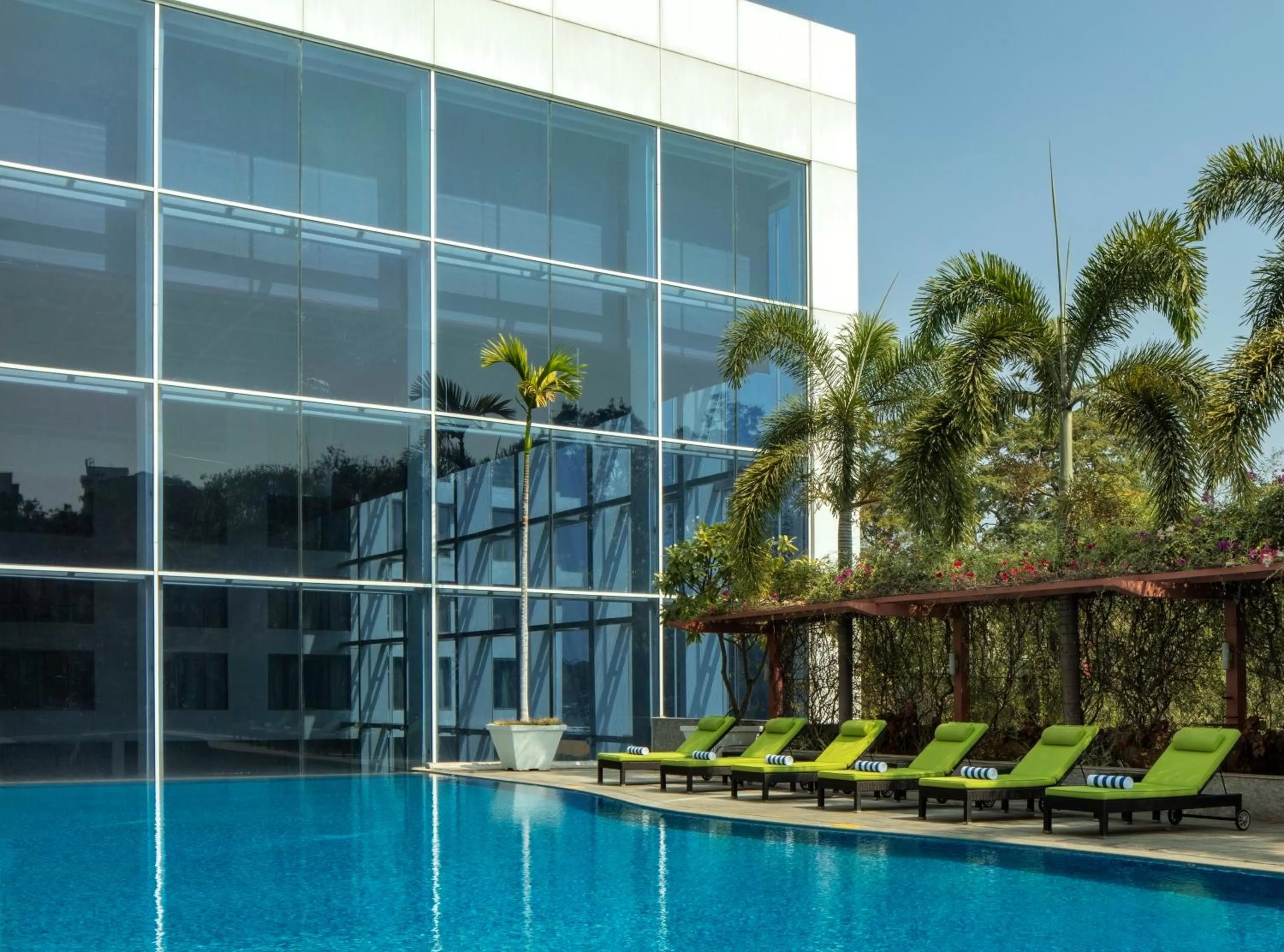 Swimming pool in Radisson Blu Plaza Hotel Hyderabad Banjara Hills