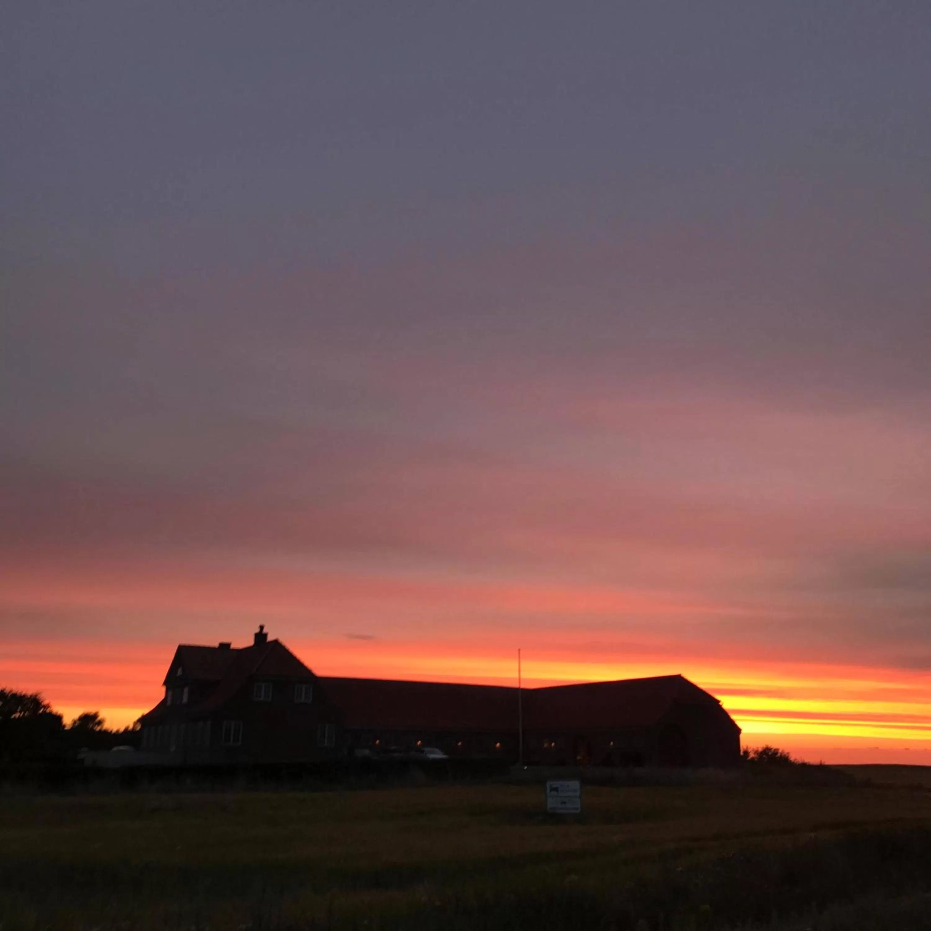 Sunset in Bjerrumgaard bed and breakfast