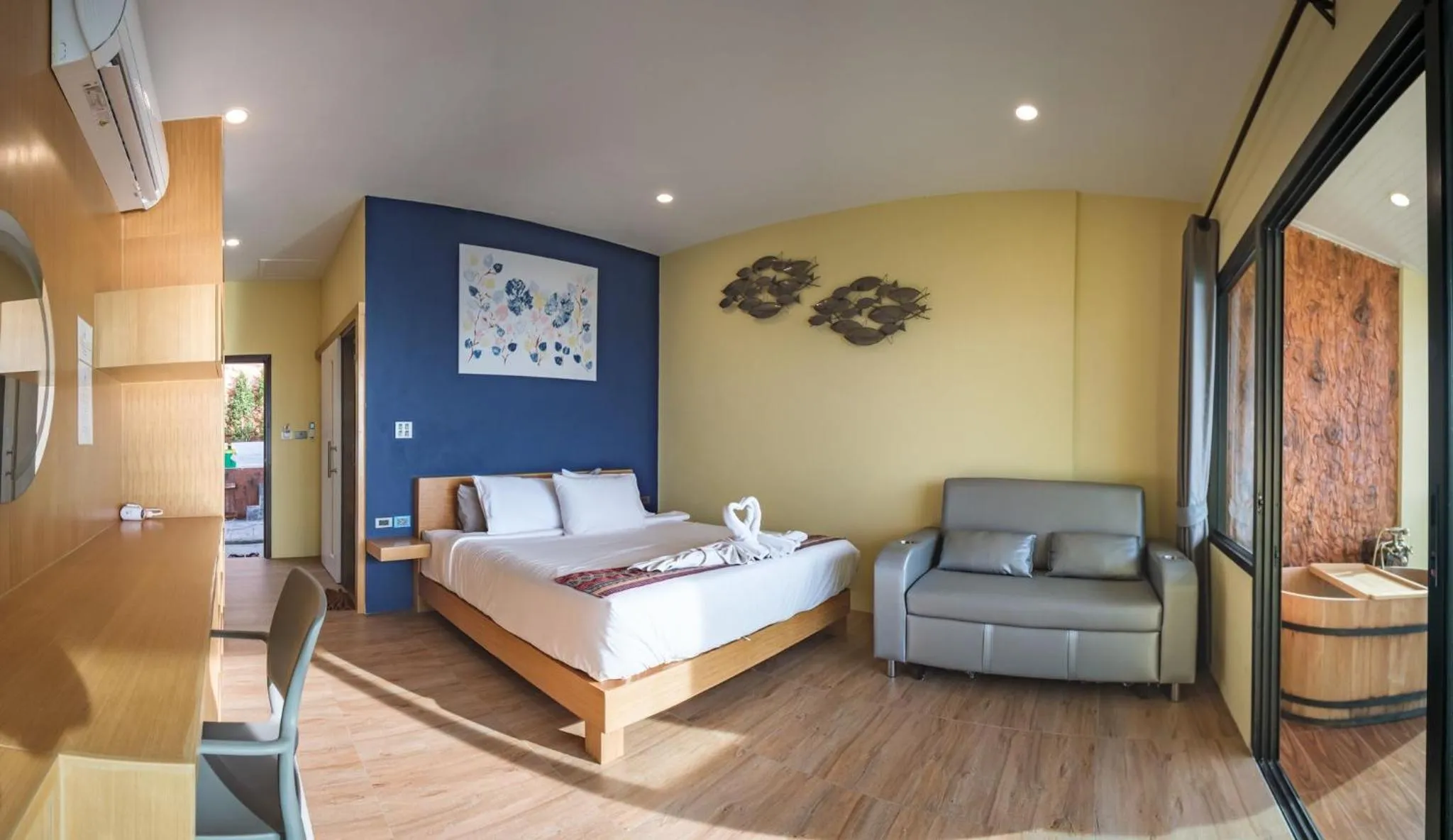 Bed in Cliff Lanta Suite-Koh Lanta Krabi