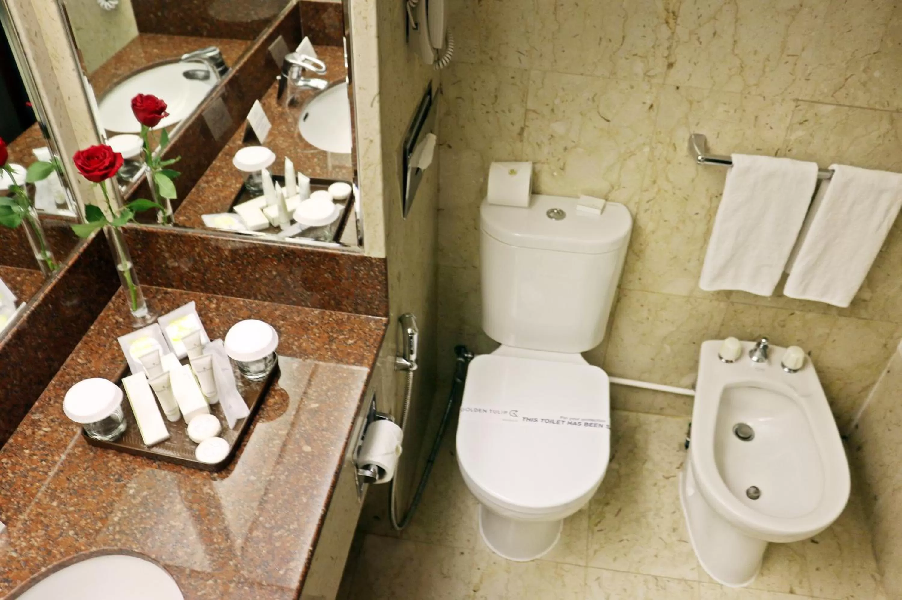 Bathroom in Golden Tulip Bahrain