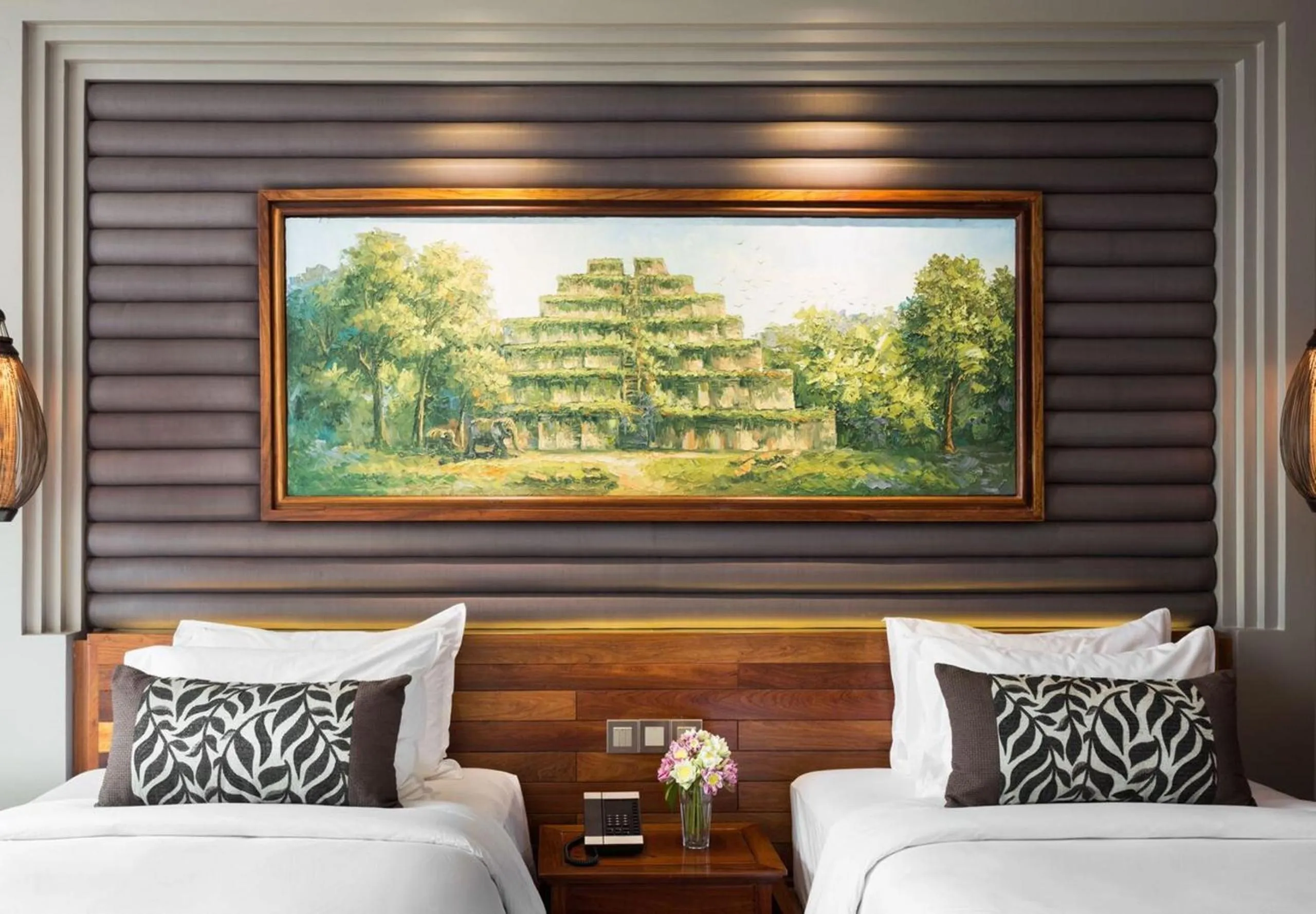 Bed in J7 Angkor Hotel