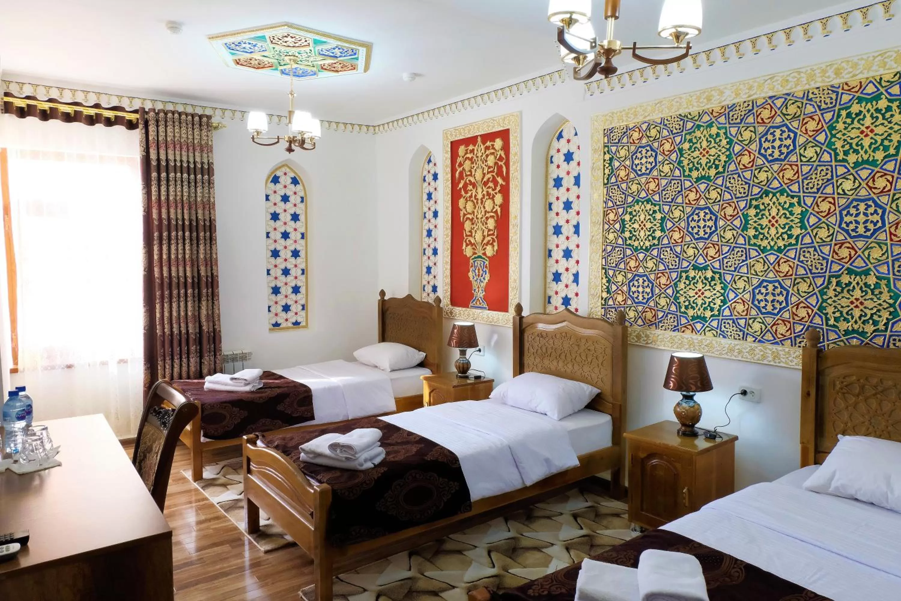 Bed in Bukhara Baraka Boutique Hotel
