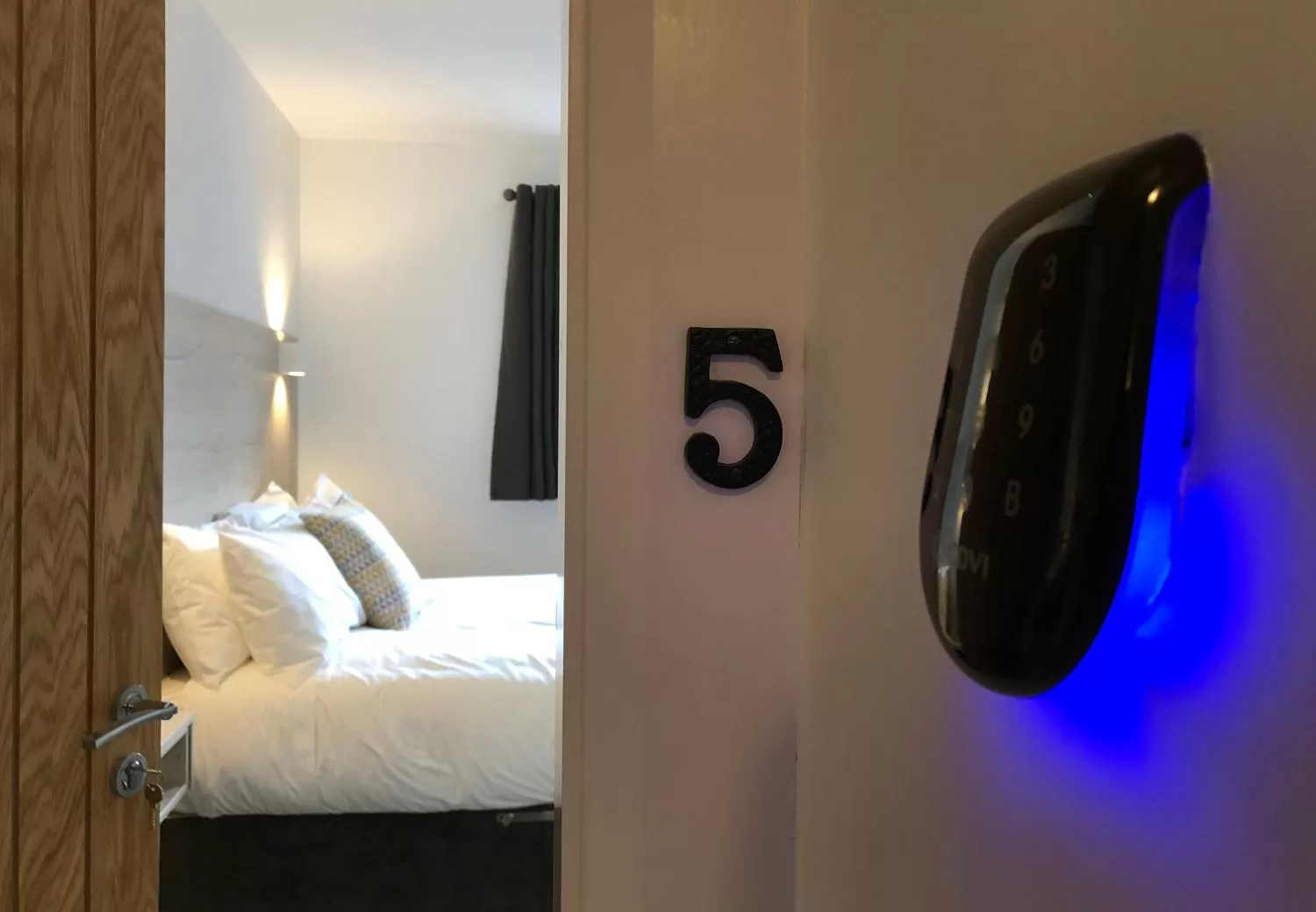 Bedroom, Bed in McNaughton Guestrooms