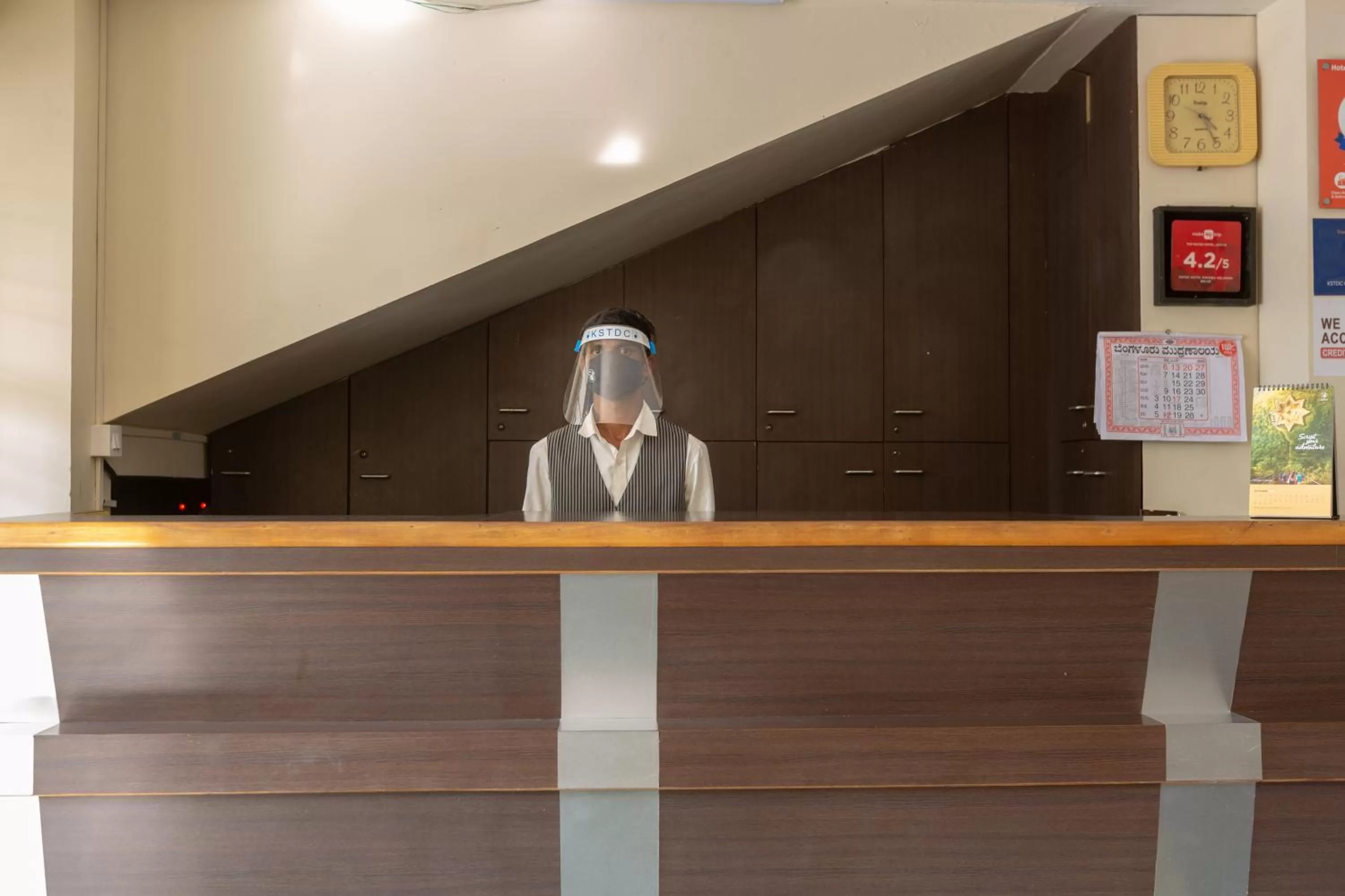 Staff in KSTDC Hotel Mayura Velapuri Belur