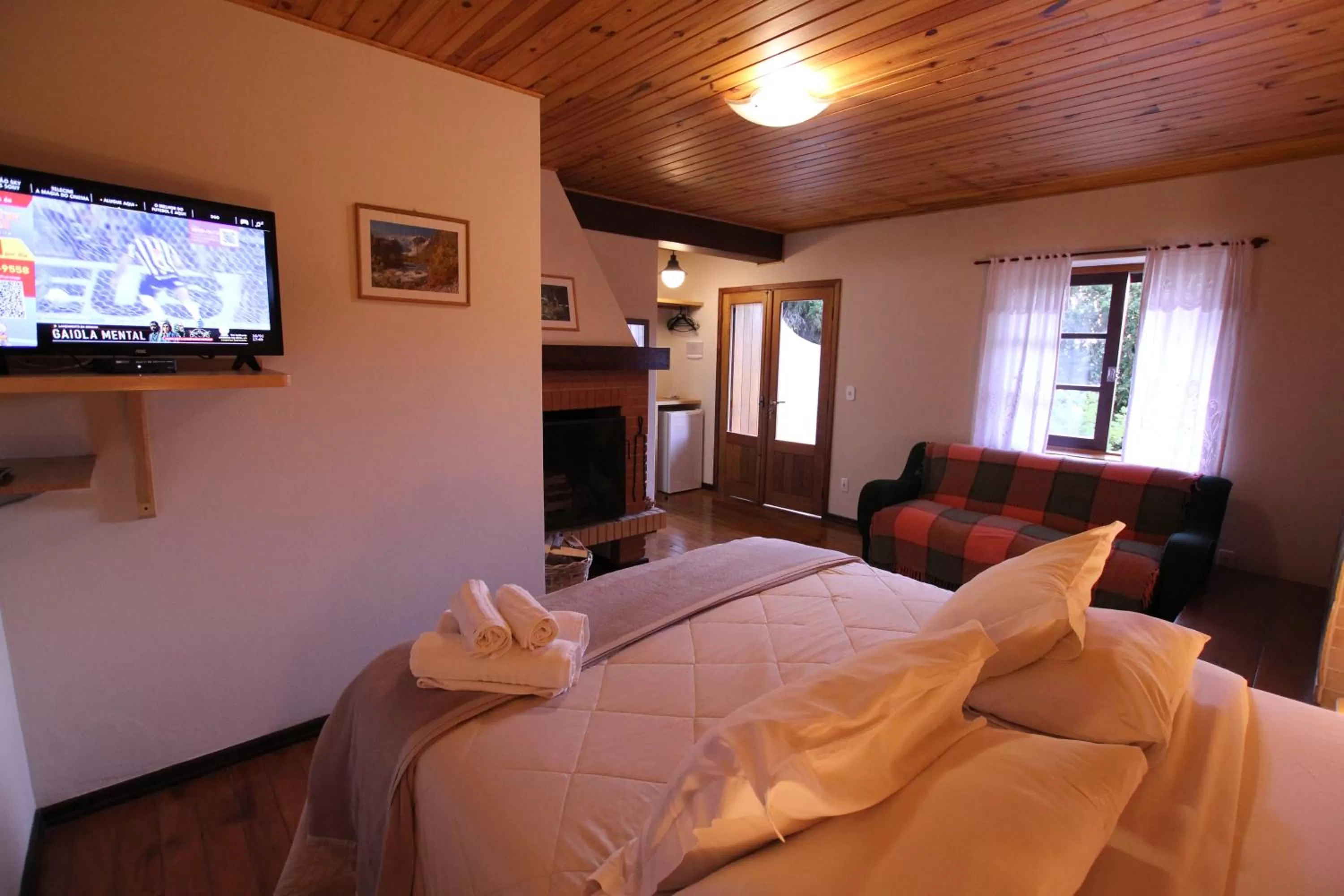 Bed in Pousada Aguia da Montanha