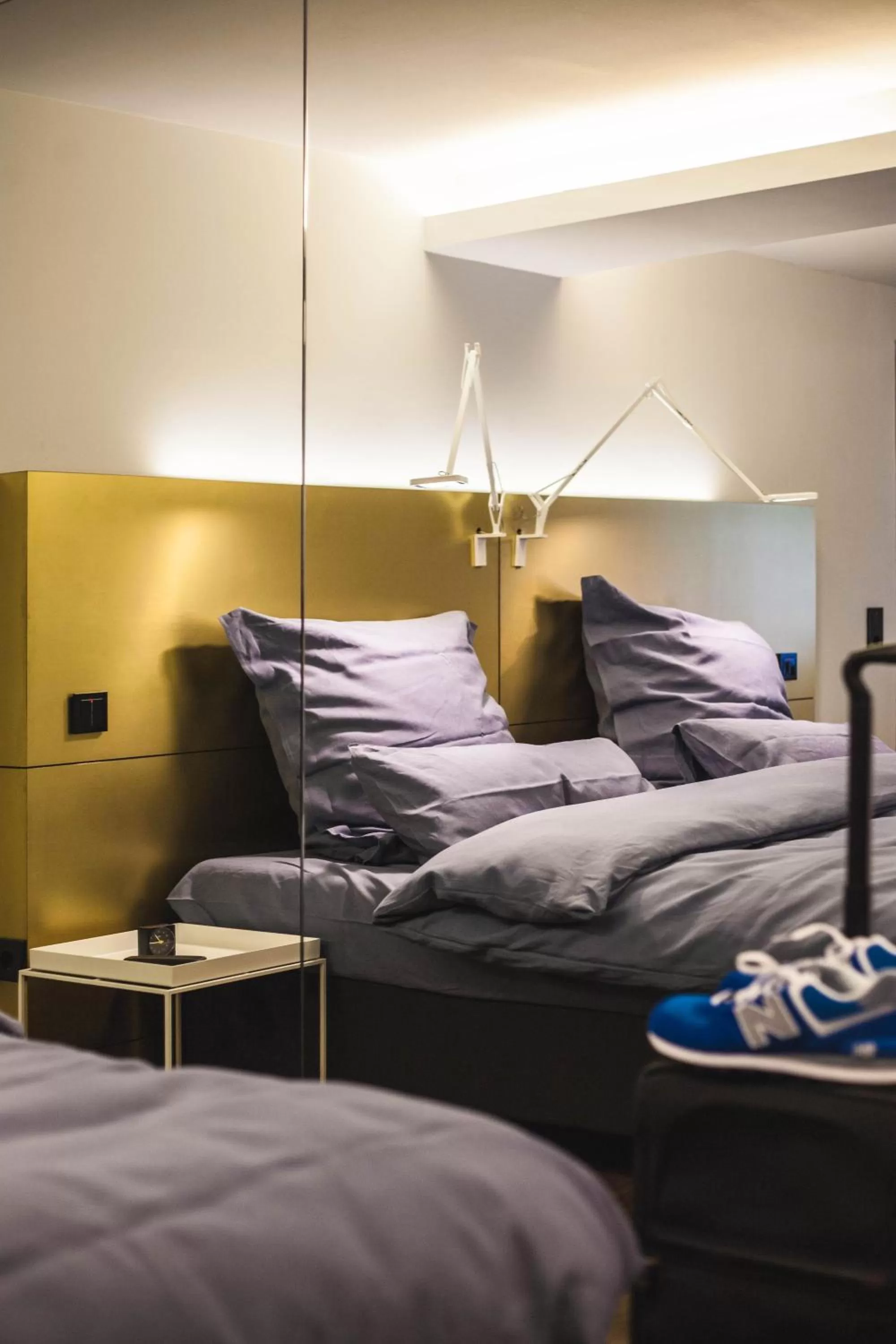 Decorative detail, Bed in Hotel Scholl