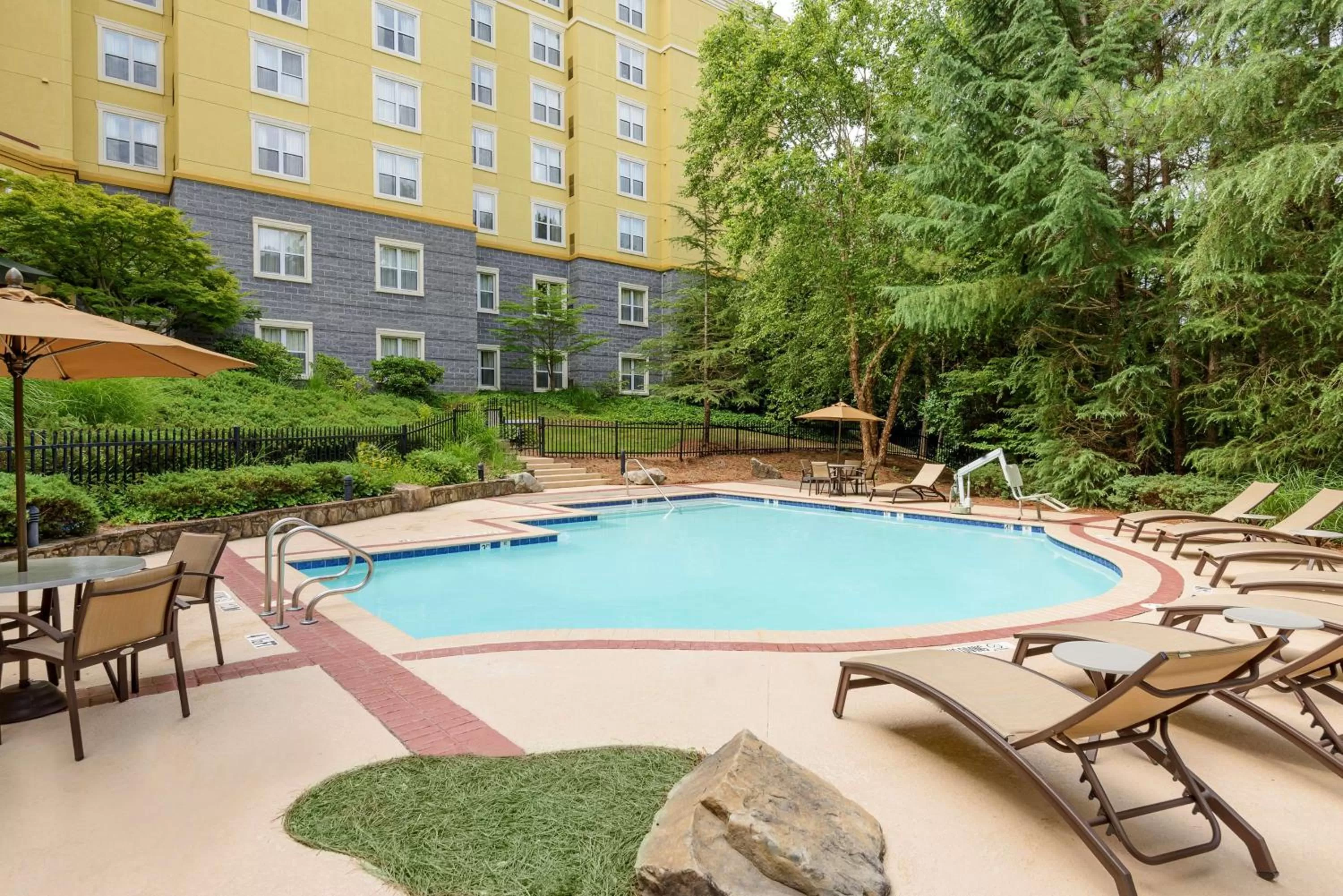 Pool view in Homewood Suites by Hilton Raleigh/Crabtree Valley