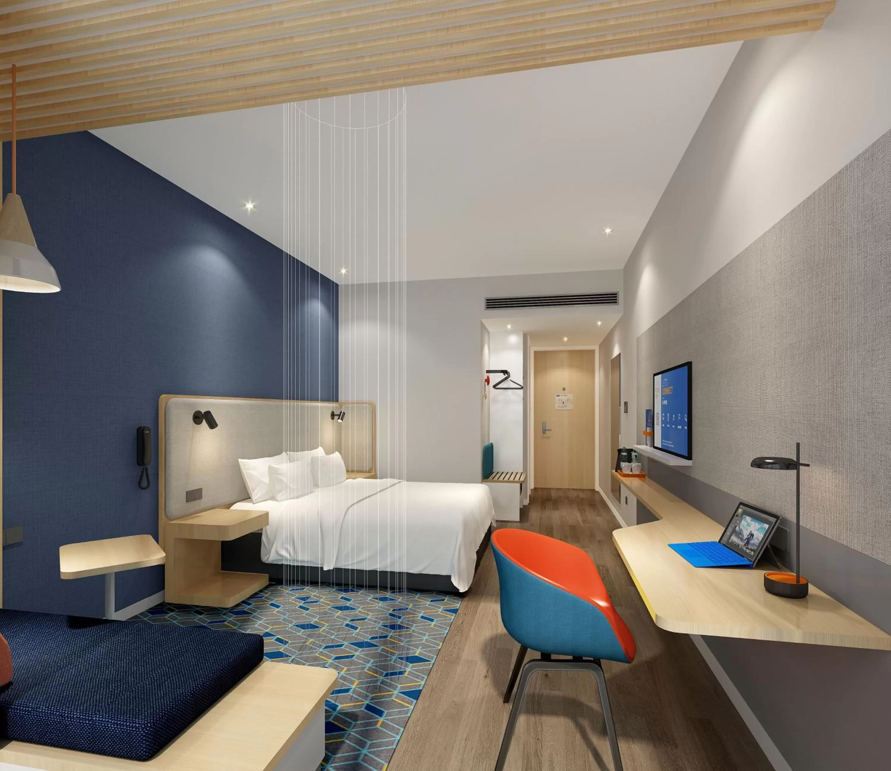 Photo of the whole room, Bed in Holiday Inn Express Shanghai Pudong Zhangjiang by IHG - 20 minutes to New International Expo Center and Disneyland